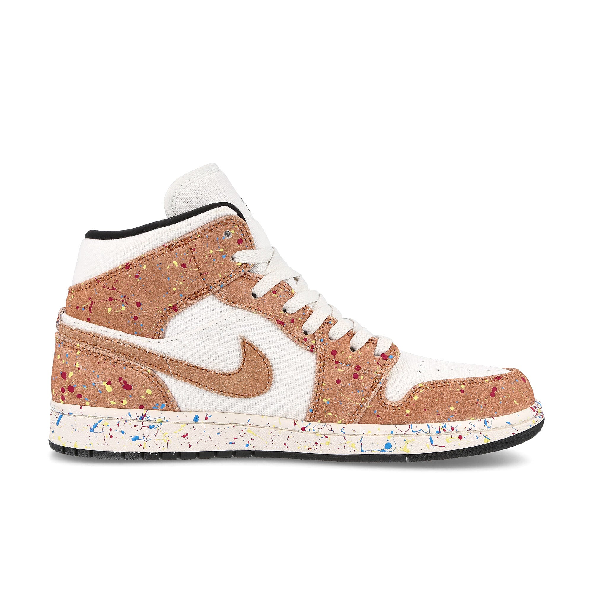 Jordan Air Jordan 1 Mid SE Sail / Black - Cider - Chilie Red   Material | Overkill