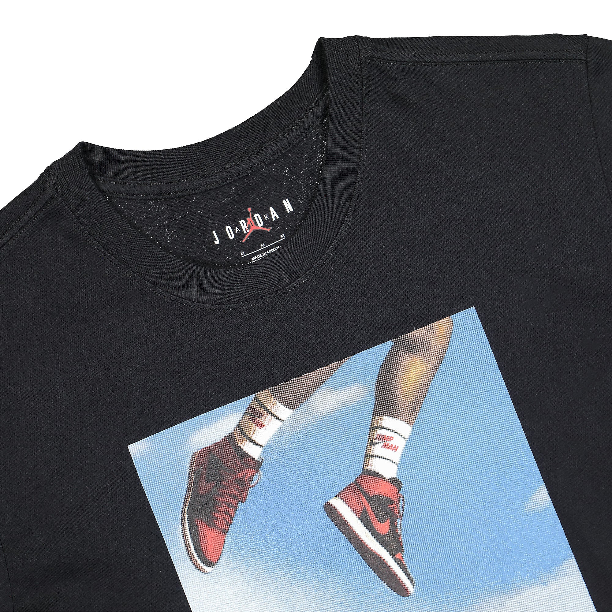 Jordan Air Jordan Jumpman Photo SS Crew Tee Black T-Shirts Close-up | Overkill