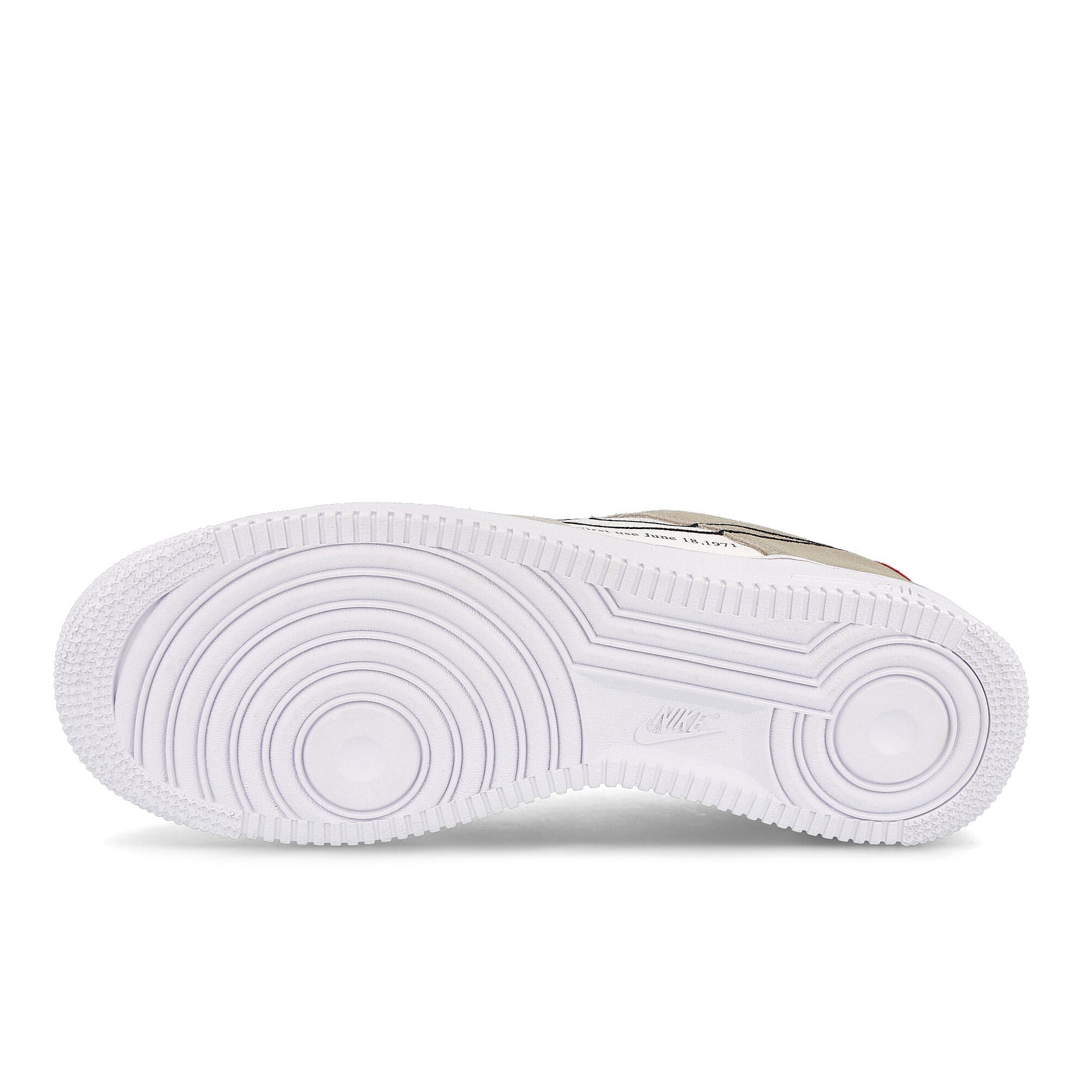 Nike air force 1 07 lv8 Light Stone / Black - Sail - University Red  Detail view 2 | Overkill