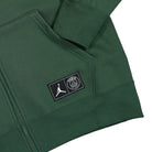 Jordan Paris Saint Germain x Air Jordan Full Zip Fleece Hoodie Noble Green Hoodies Detailfoto | Overkill