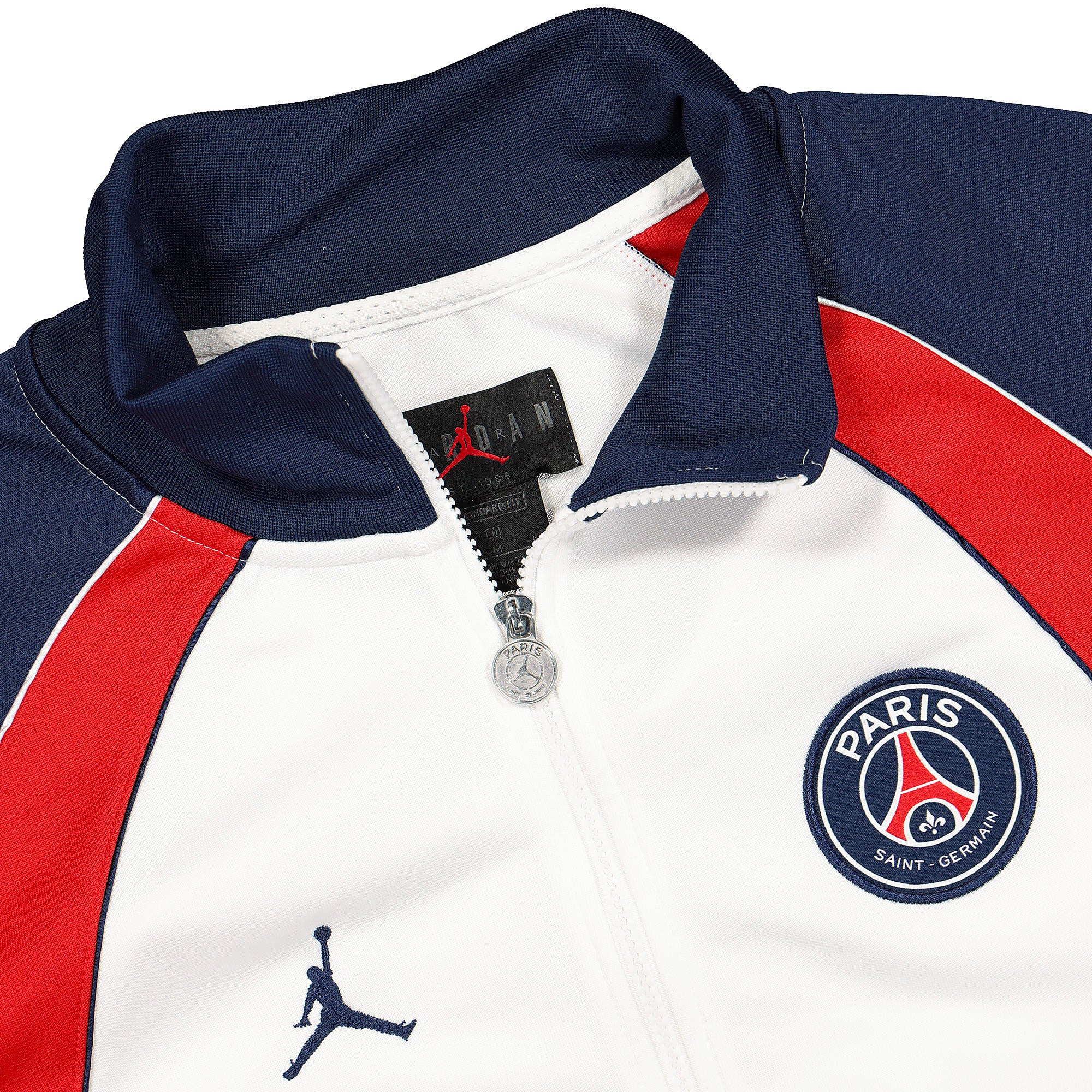 Jordan Paris Saint Germain x Air Jordan Suit Jacket White / Midnight Navy Jackets Close-up | Overkill