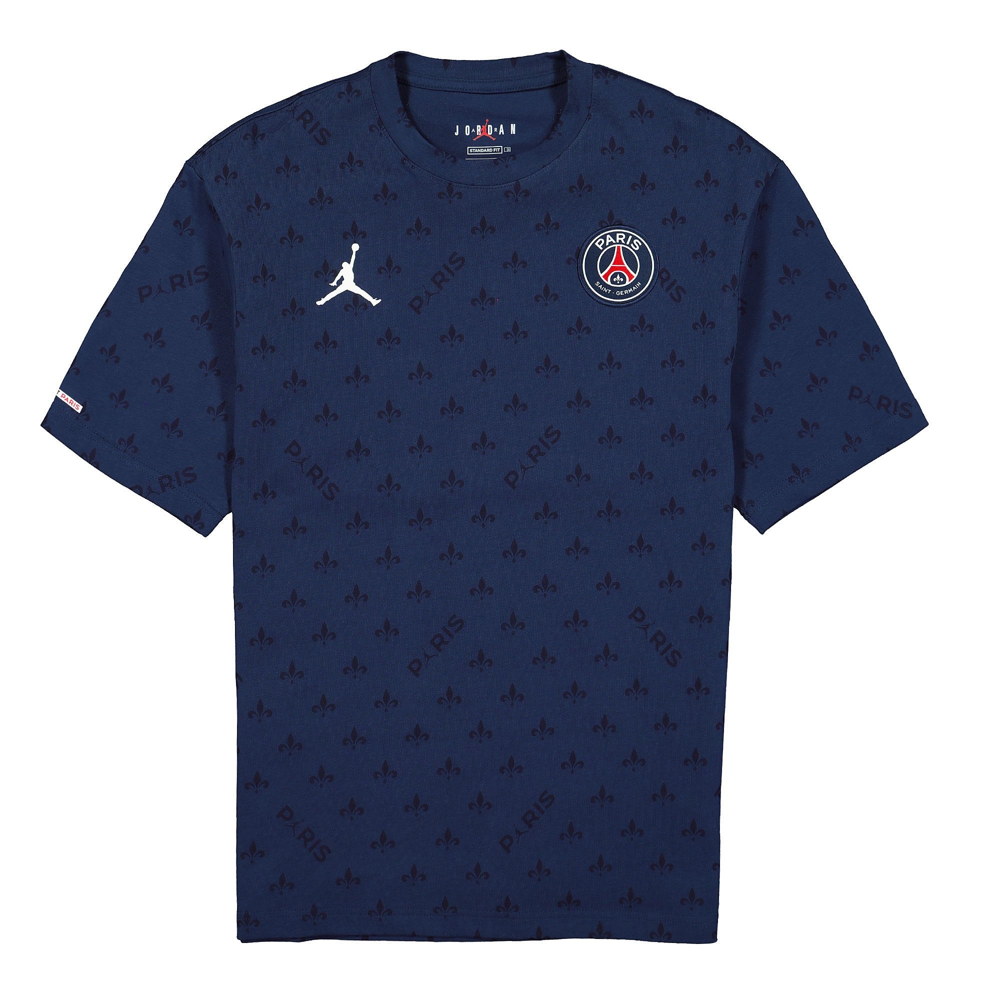 Jordan Paris Saint Germain x Air Jordan Statement Tee Midnight Navy T-Shirts DB6508 410 | Overkill