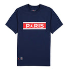 Jordan Paris Saint Germain x Air Jordan Wordmark Tee Midnight Navy T-Shirts DB6510 410 | Overkill