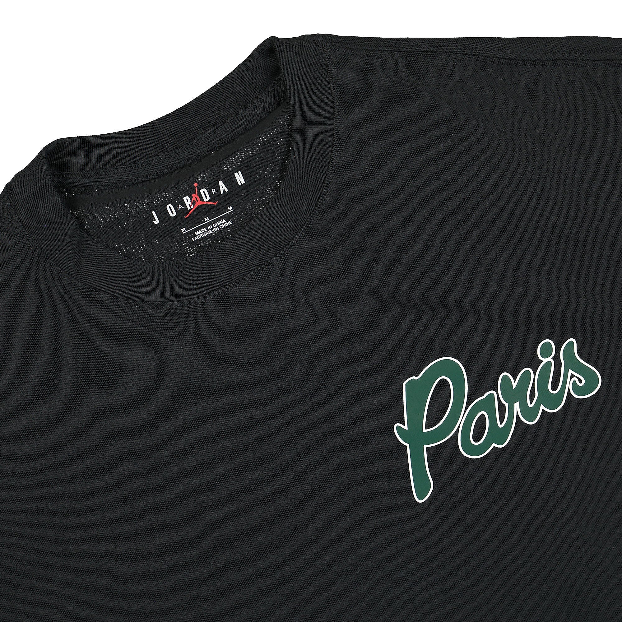 Jordan Paris Saint Germain x Air Jordan Long Sleeve Tee Black T-Shirts Close-up | Overkill