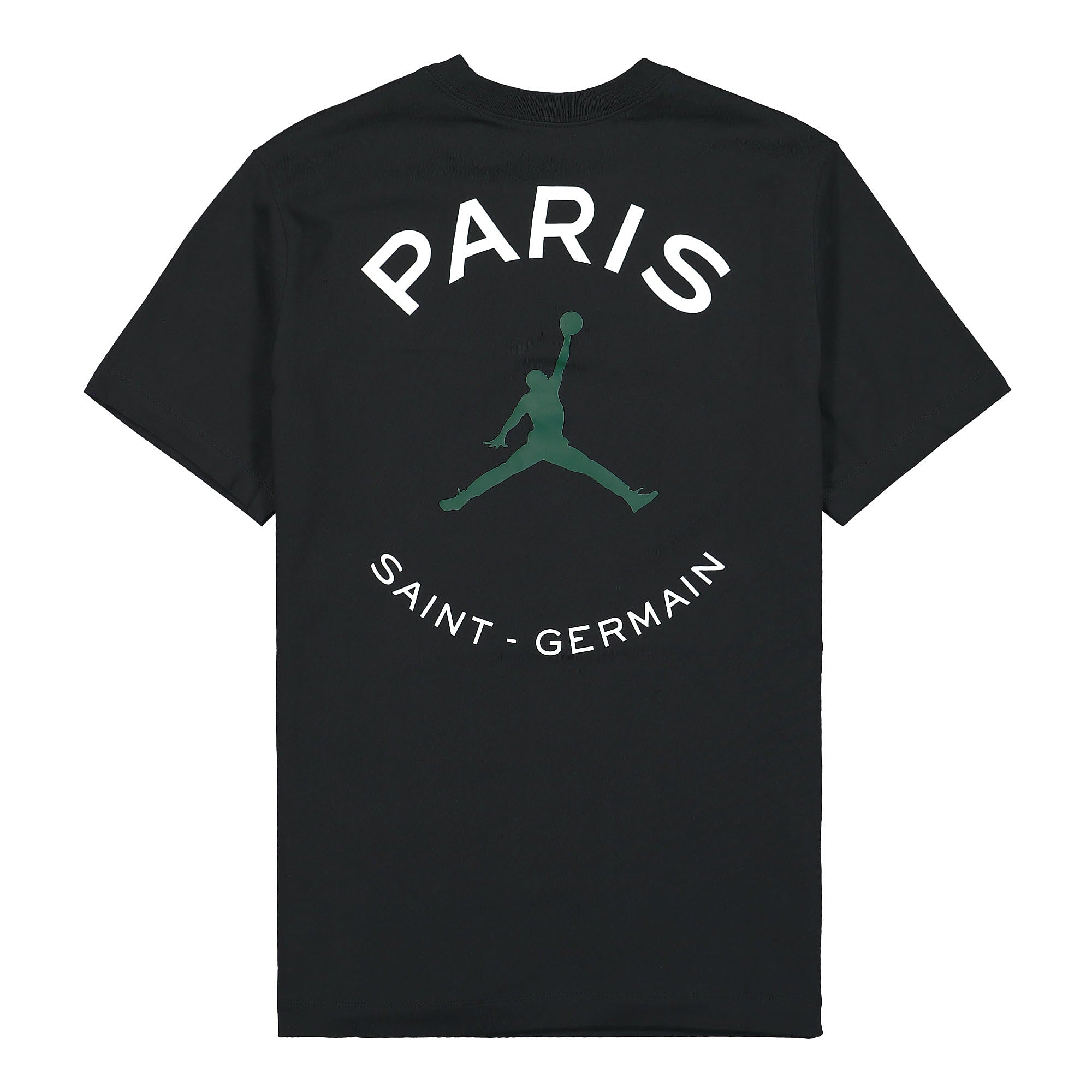 Jordan Paris Saint Germain x Air Jordan Logo Tee Black / Noble Green T-Shirts Material | Overkill