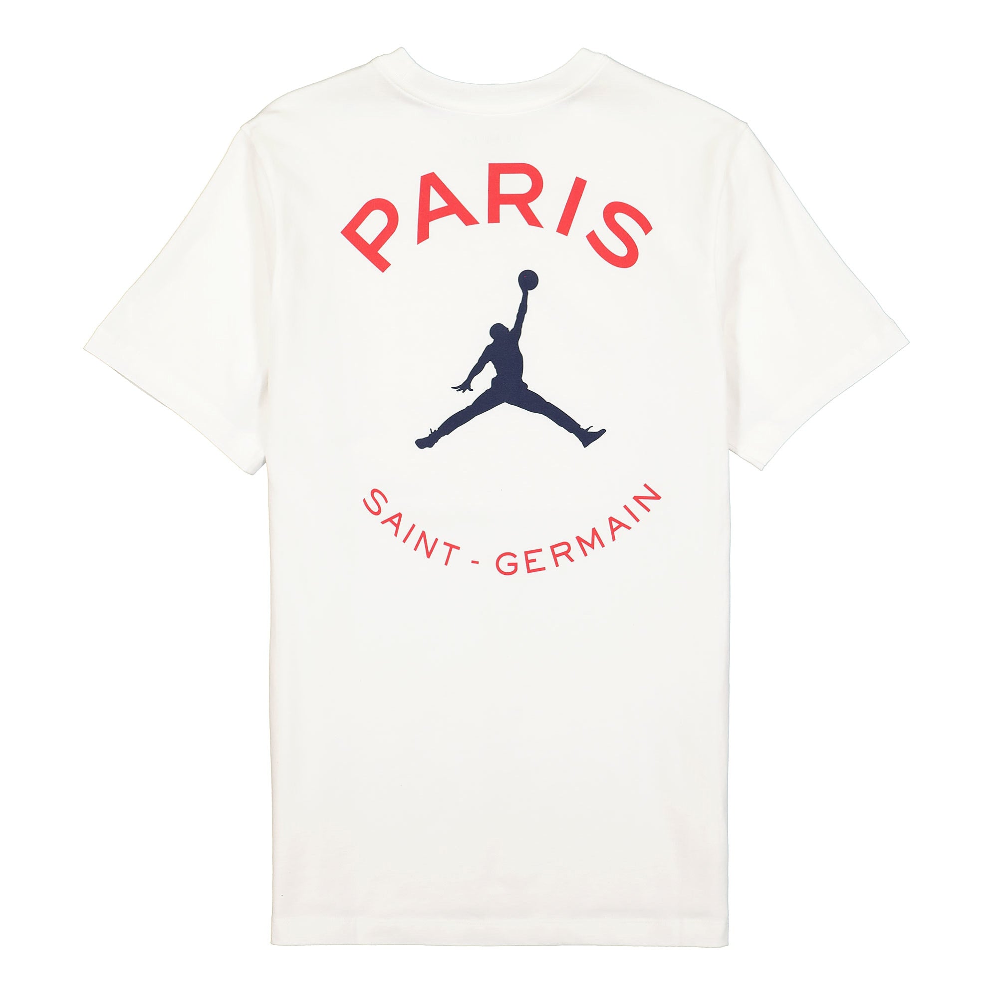 Jordan Paris Saint Germain x Air Jordan Logo Tee White T-Shirts Material | Overkill