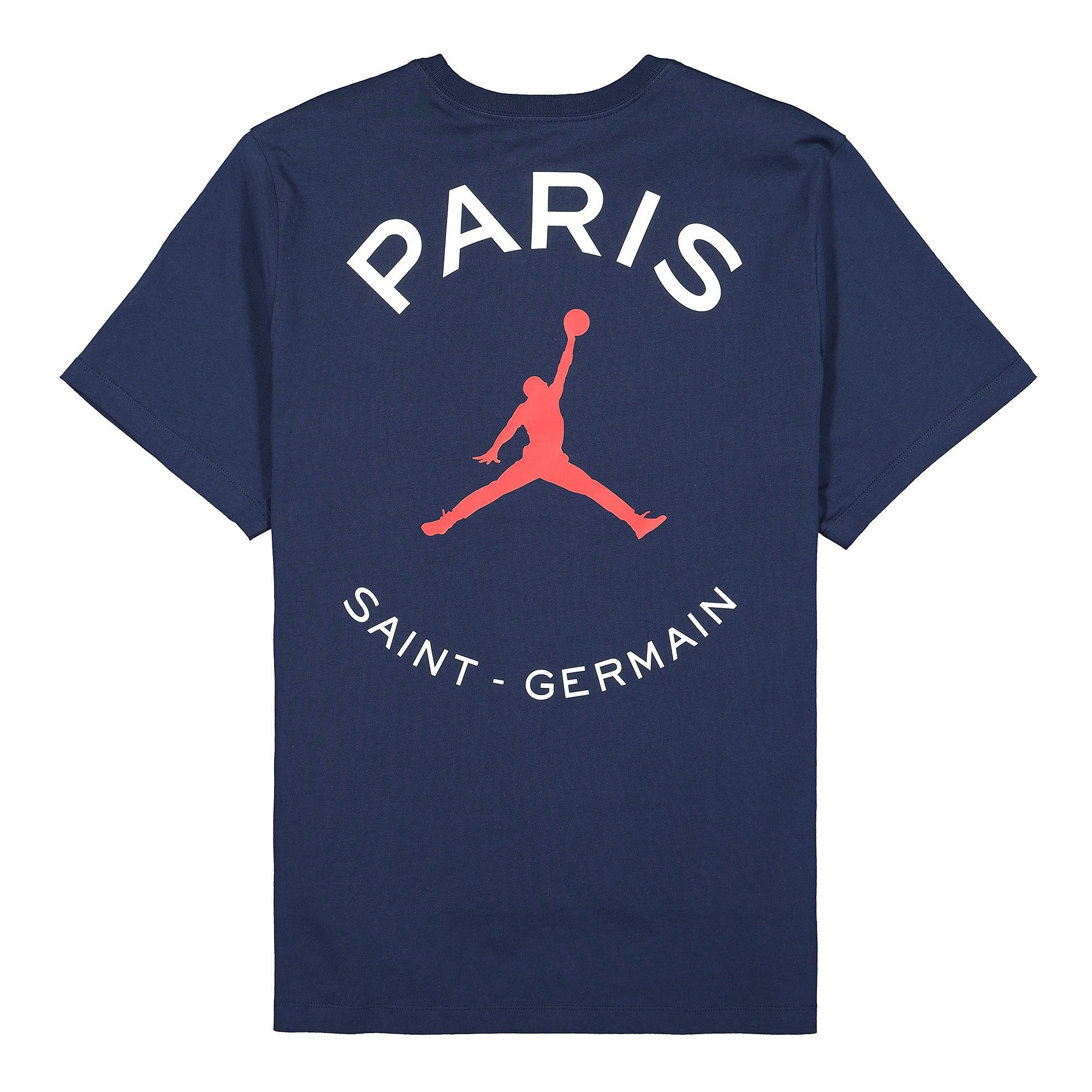 Jordan Paris Saint Germain x Air Jordan Logo Tee Midnight Navy T-Shirts Material | Overkill