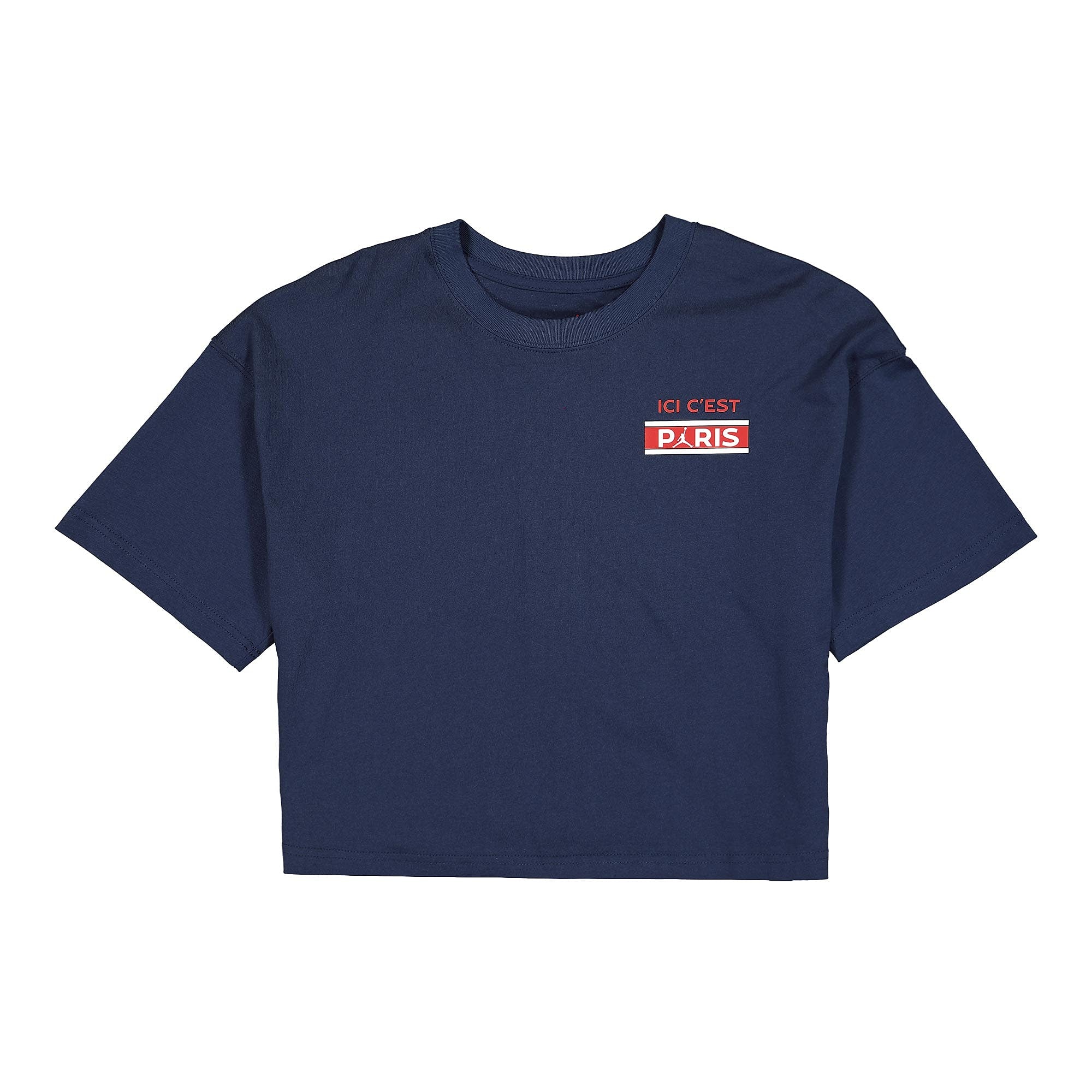 Jordan Paris Saint Germain x Wmns Air Jordan SS Tee Midnight Navy T-Shirts DC0457 410 | Overkill