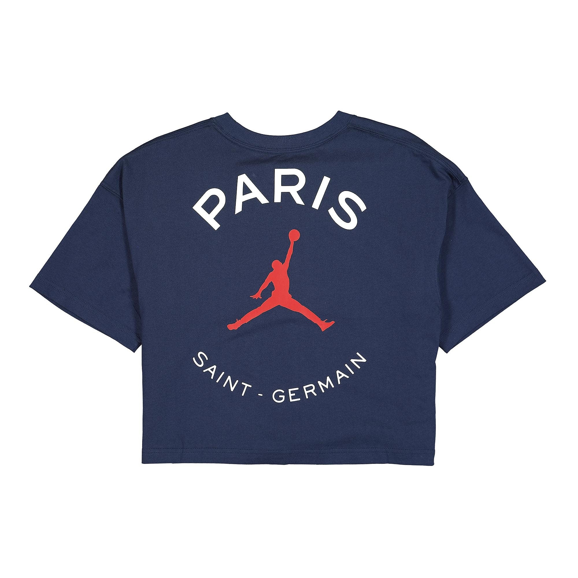 Jordan Paris Saint Germain x Wmns Air Jordan SS Tee Midnight Navy T-Shirts Material | Overkill
