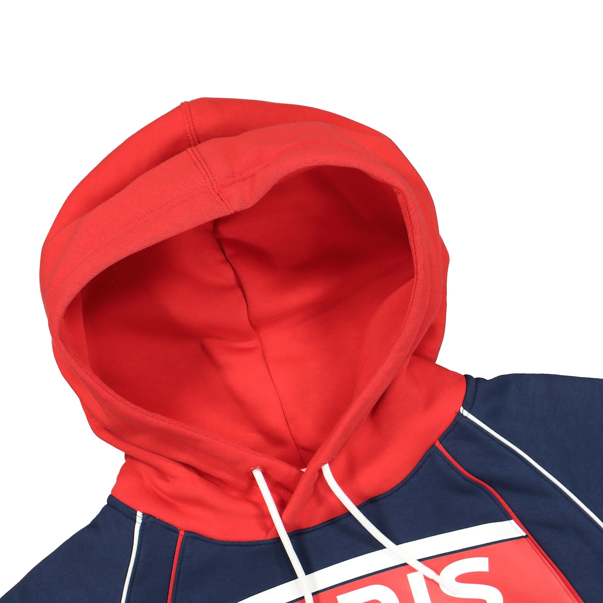 Jordan Paris Saint Germain x Wmns Air Jordan Fleece Hoodie Midnight Navy / University Red Hoodies Close-up | Overkill