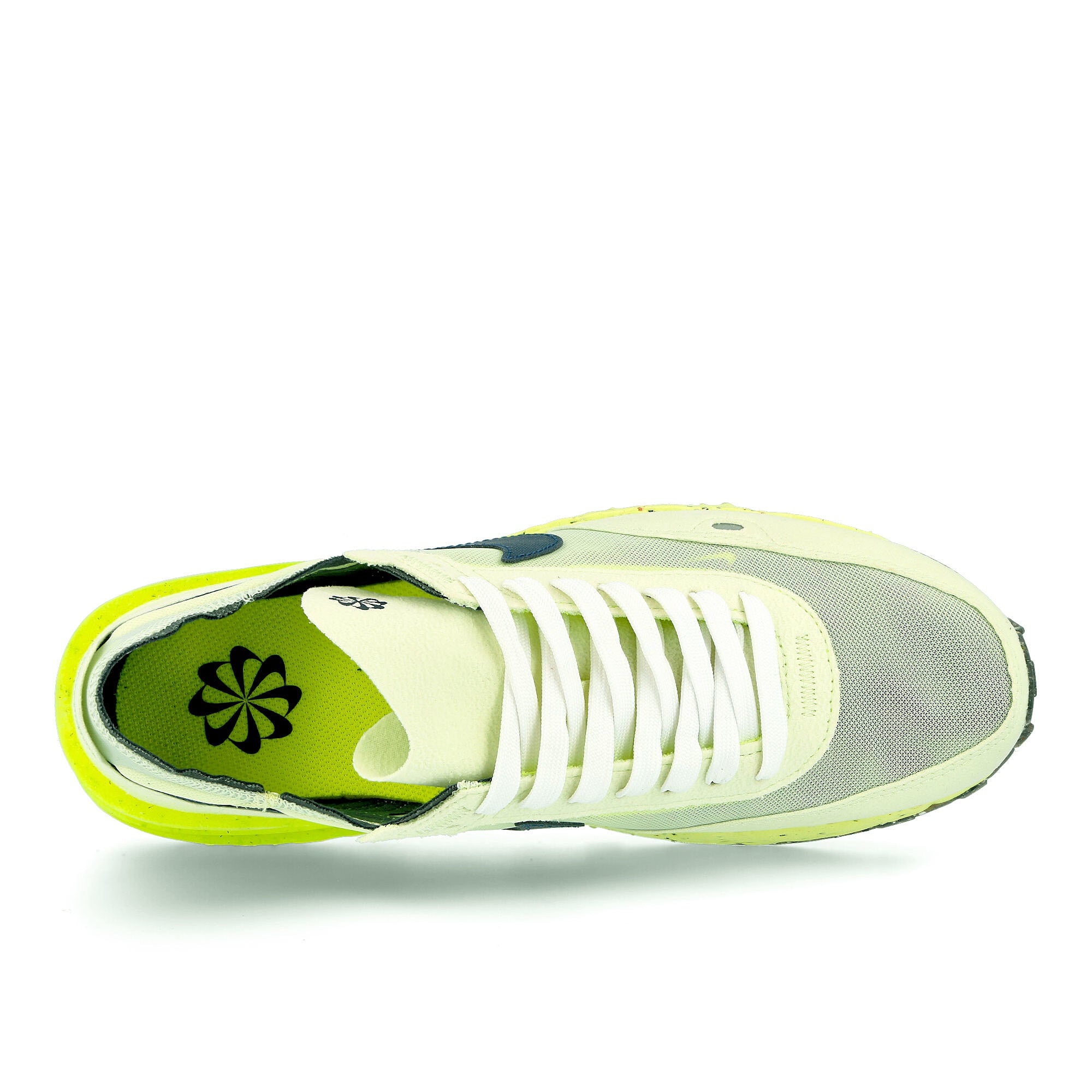 Nike waffle one crater Lime Ice-Armory Navy - Volt - White Sneakers  Detailfoto | Overkill