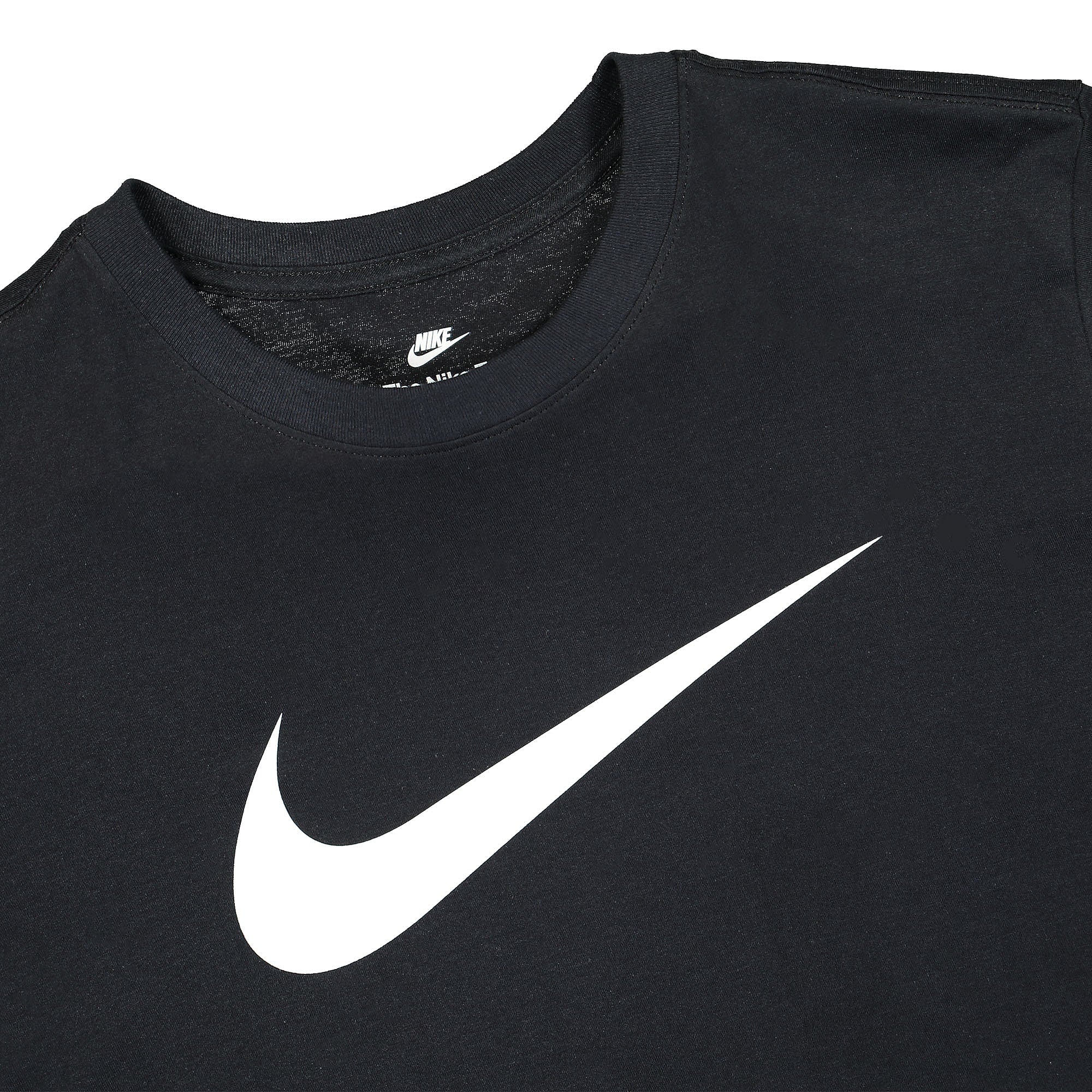 Nike NSW Icon Swoosh Tee Black / White T-Shirts Close-up | Overkill