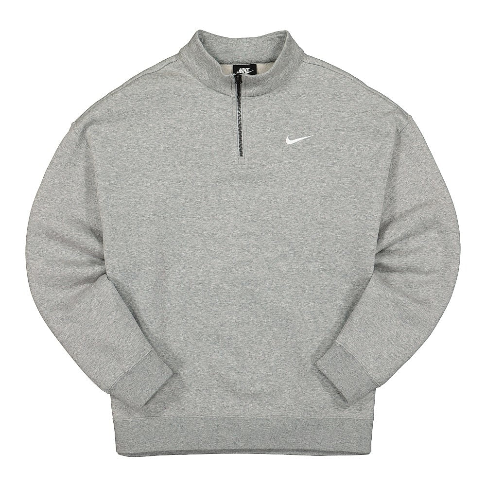 Nike Wmns NSW Quarter Zip Fleece Trend Dark Grey Heather / White Sweatshirts DC5424 063 | Overkill