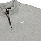 Nike Wmns NSW Quarter Zip Fleece Trend Dark Grey Heather / White Sweatshirts Close-up | Overkill