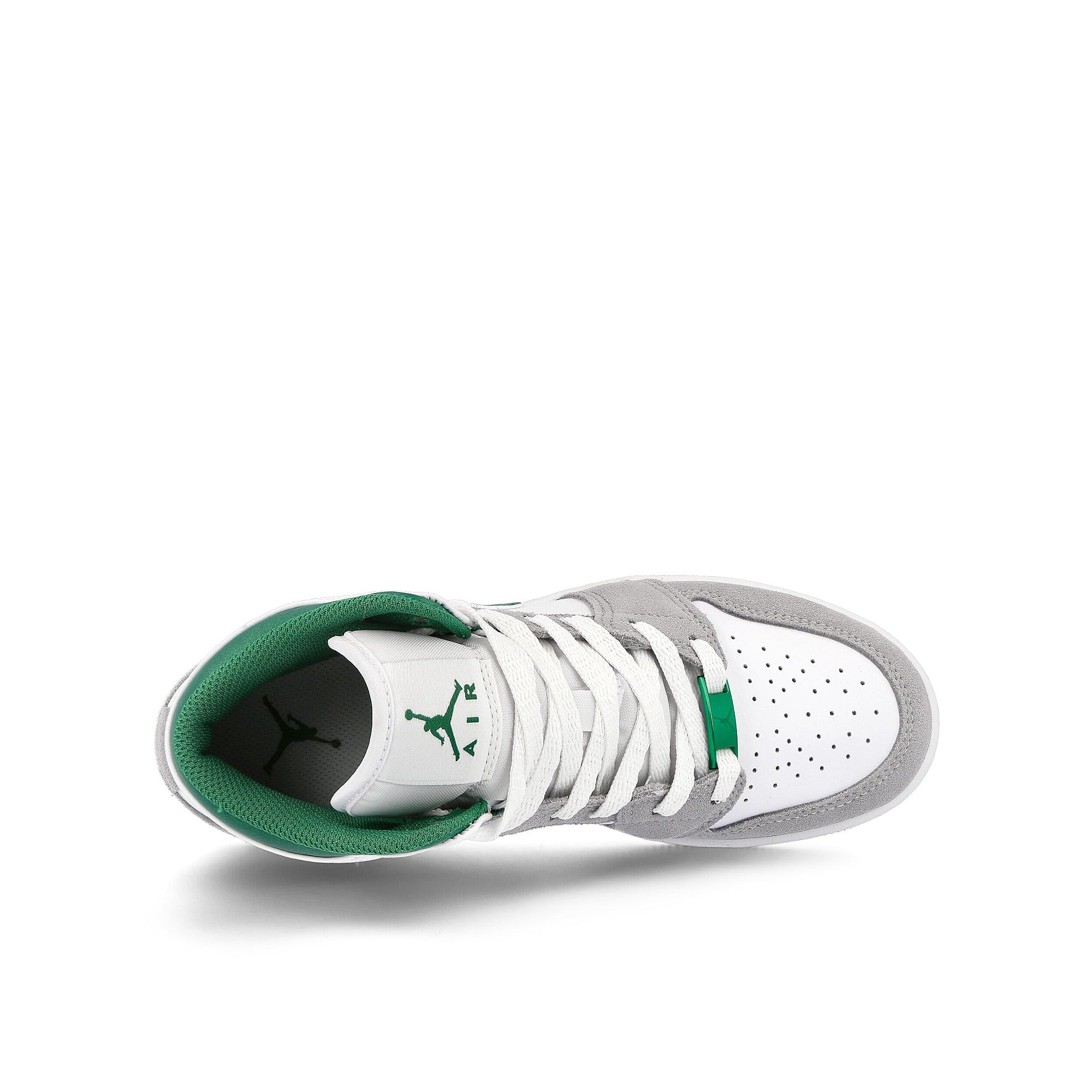 Jordan Air Jordan 1 Mid SE GS White / Pine Green - Light Smoke Grey  Detail view 1 | Overkill