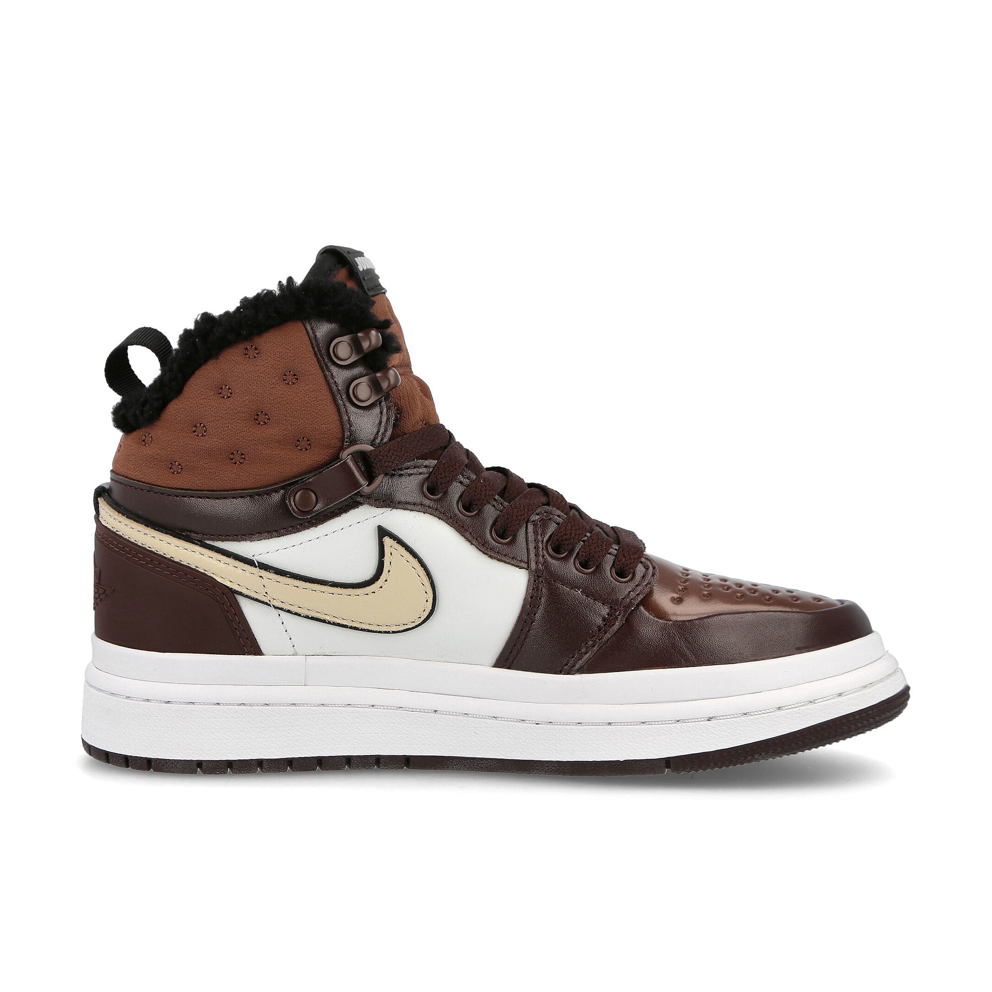 Jordan Wmns Air Jordan 1 Acclimate Brown Basalt / Oatmeal - Light Chocolate - Black   Material | Overkill
