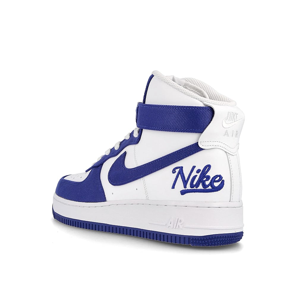Nike air force 1 high 07 lv8 emb White / Rush Blue - Rush Blue - White  Close-up | Overkill