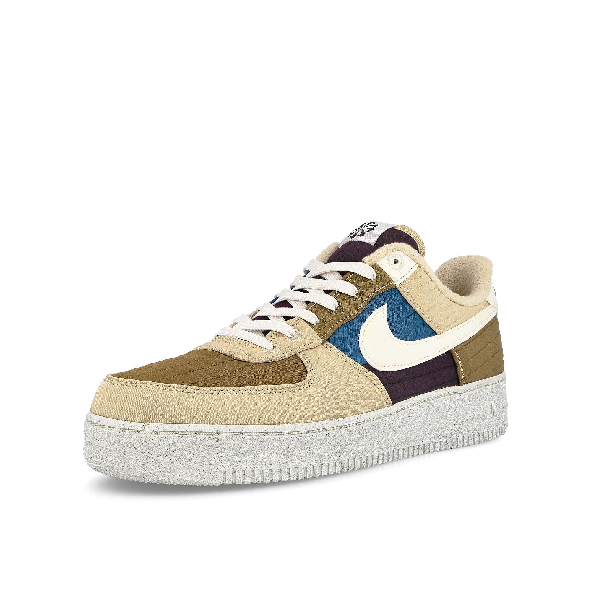 Nike air force 1 07 lx Brown Kelp / Sail - Rattan - Cave Purple  Detailfoto | Overkill
