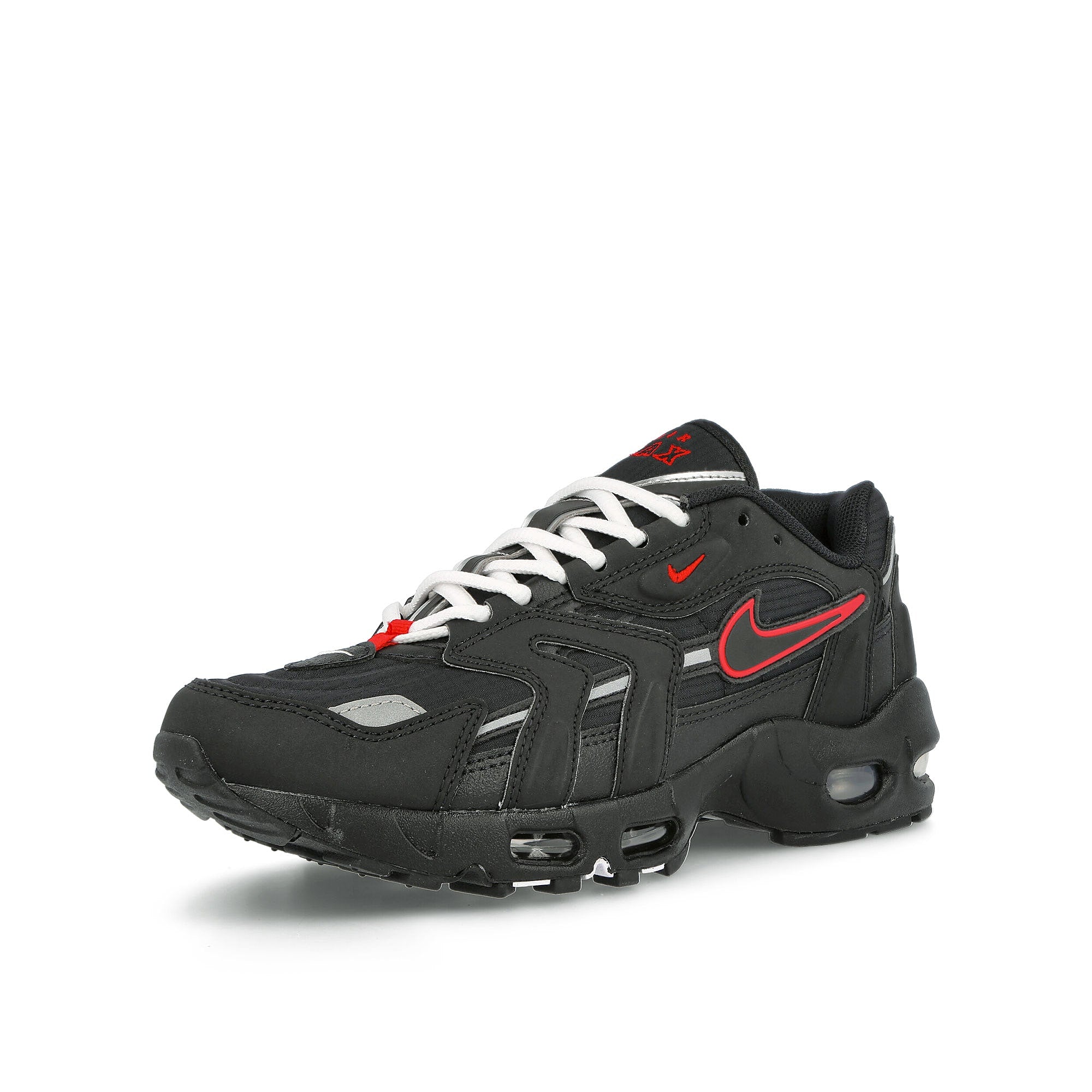 Nike air max 96 ii Black-Black - Sport Red - White Sneakers  Close Up | Overkill