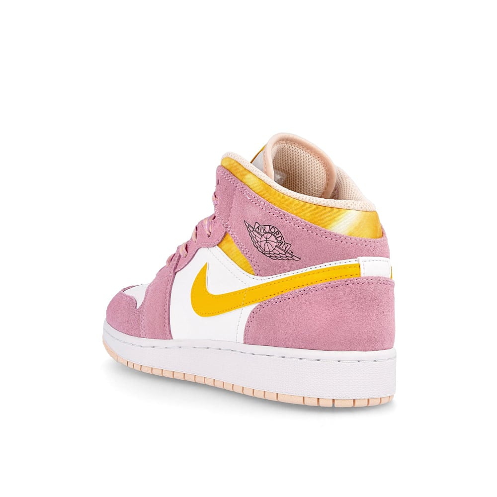 Jordan Air Jordan 1 Mid SE GS Light Arctic Pink / University Gold - White  Close-up | Overkill
