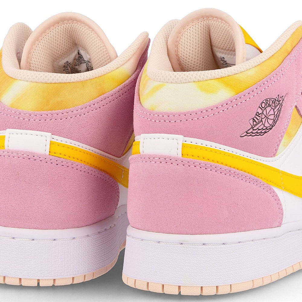 Jordan Air Jordan 1 Mid SE GS Light Arctic Pink / University Gold - White  Detail view 1 | Overkill