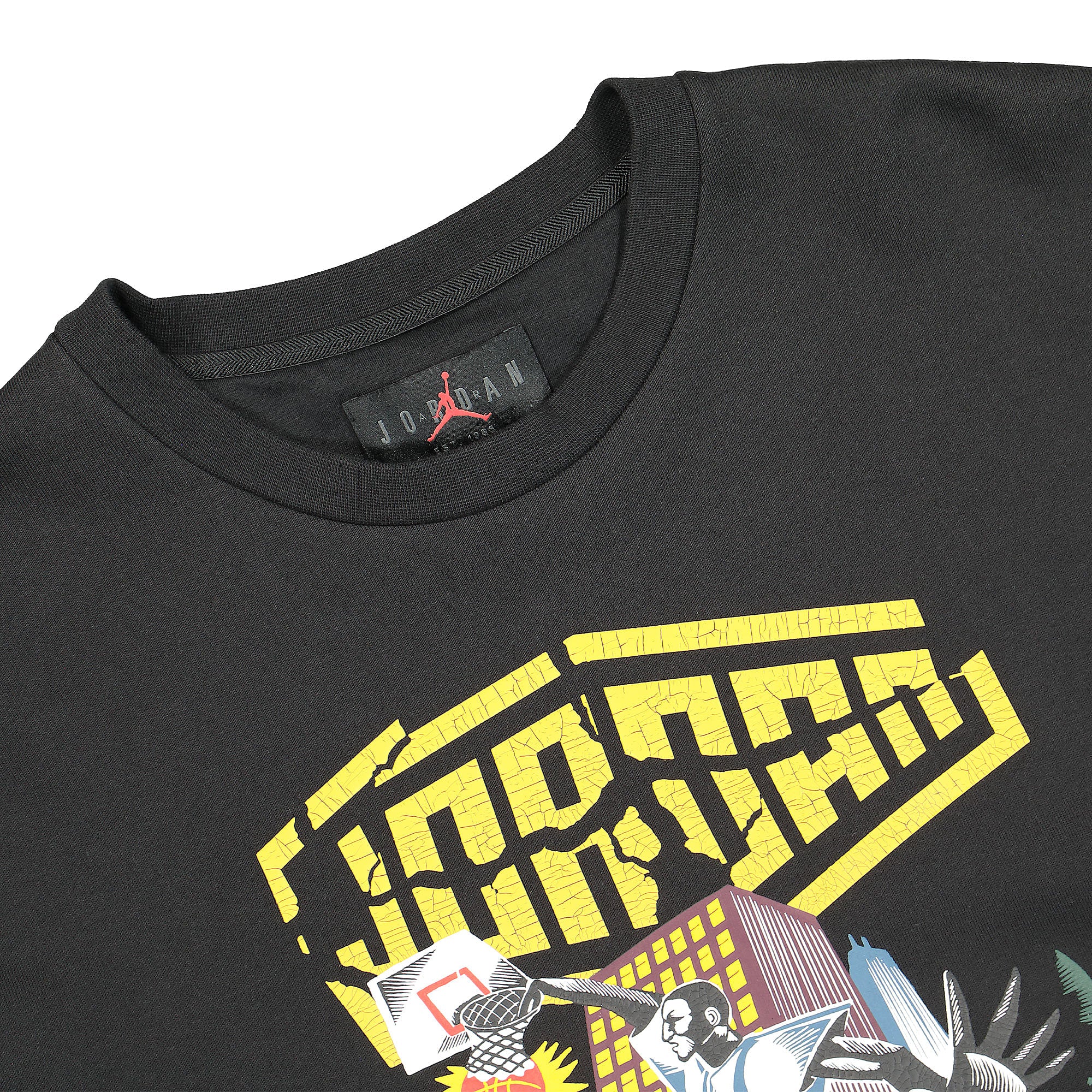 Jordan Air Jordan Sport DNA Fleece Crew Sweatshirt Black Sweatshirts Close-up | Overkill