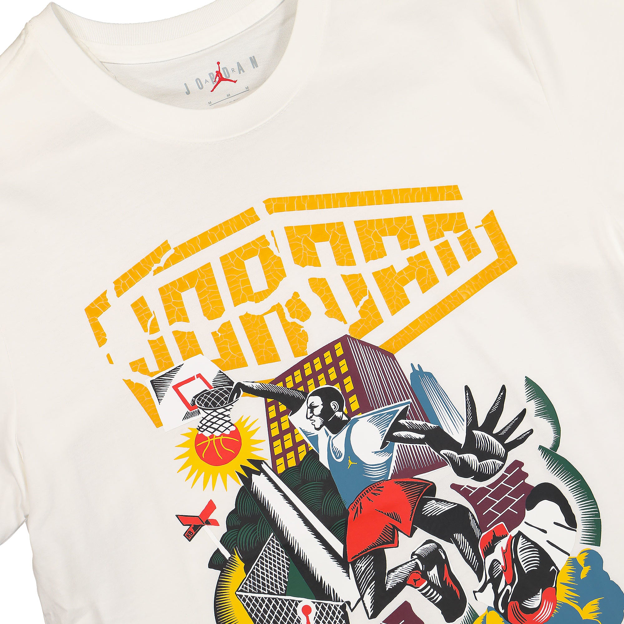 Jordan Air Jordan Sport DNA SS GFX Crew Tee White / Pollen / Chile Red T-Shirts Material | Overkill