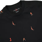 Jordan Air Jordan Holiday 85 SS AOP Crew Tee Black T-Shirts Close-up | Overkill