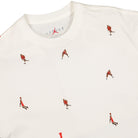 Jordan Air Jordan Holiday 85 SS AOP Crew Tee White T-Shirts Close-up | Overkill