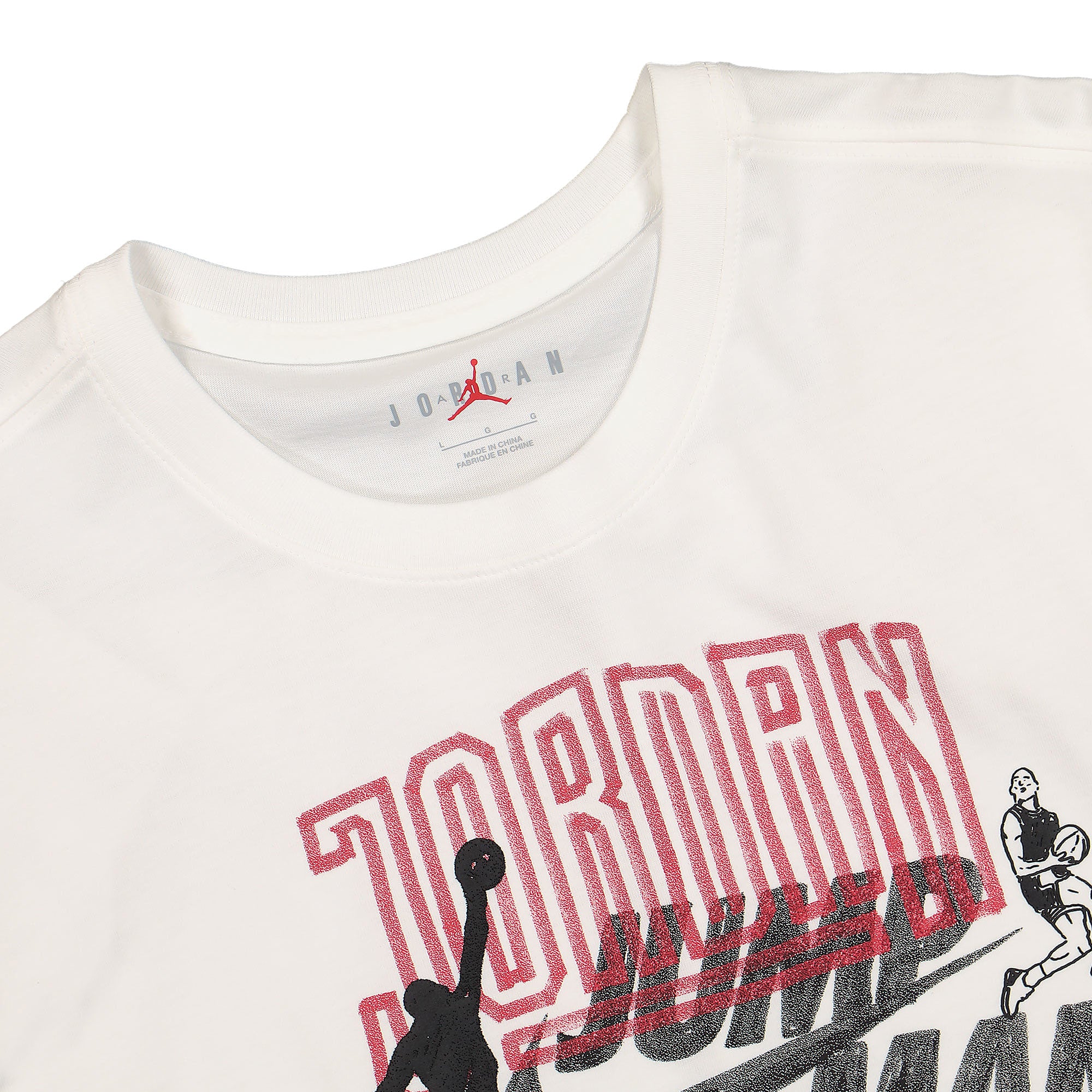 Jordan Air Jordan Brand Crew Longsleeve White / Gym Red Longsleeves Close-up | Overkill