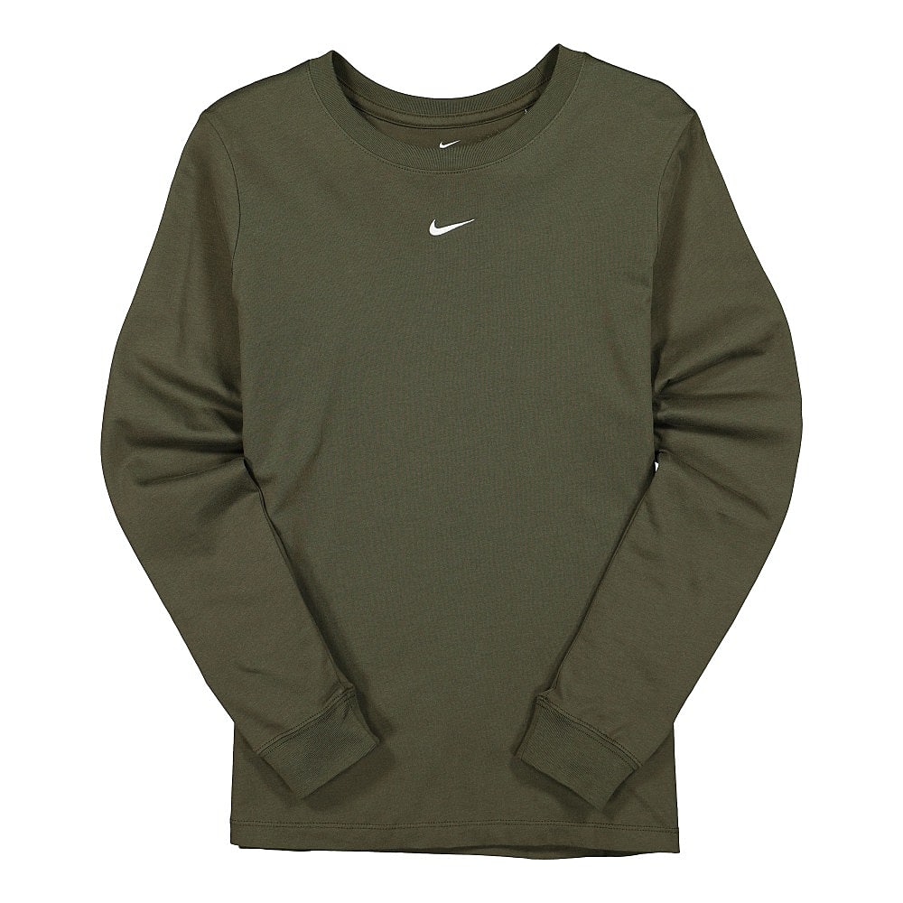 Nike Wmns NSW Tee Essential Long Sleeve lbr Cargo Khaki Sweatshirts DC9833 325 | Overkill