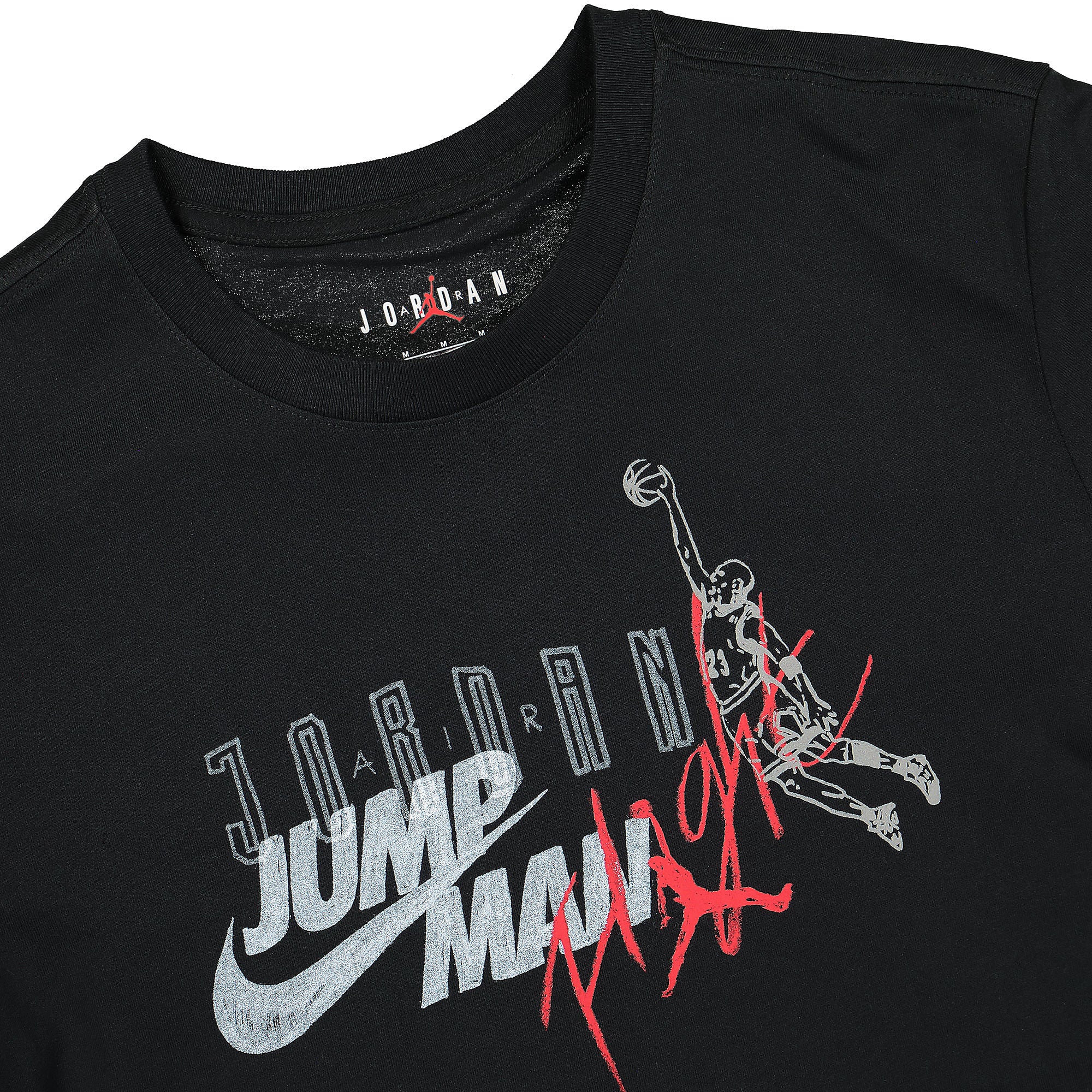 Jordan Air Jordan Brand SS GFX Crew Tee Black T-Shirts Close-up | Overkill
