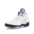 Jordan Air Jordan 5 Retro White / Dark Concord - Black High Top Sneakers  Close Up | Overkill