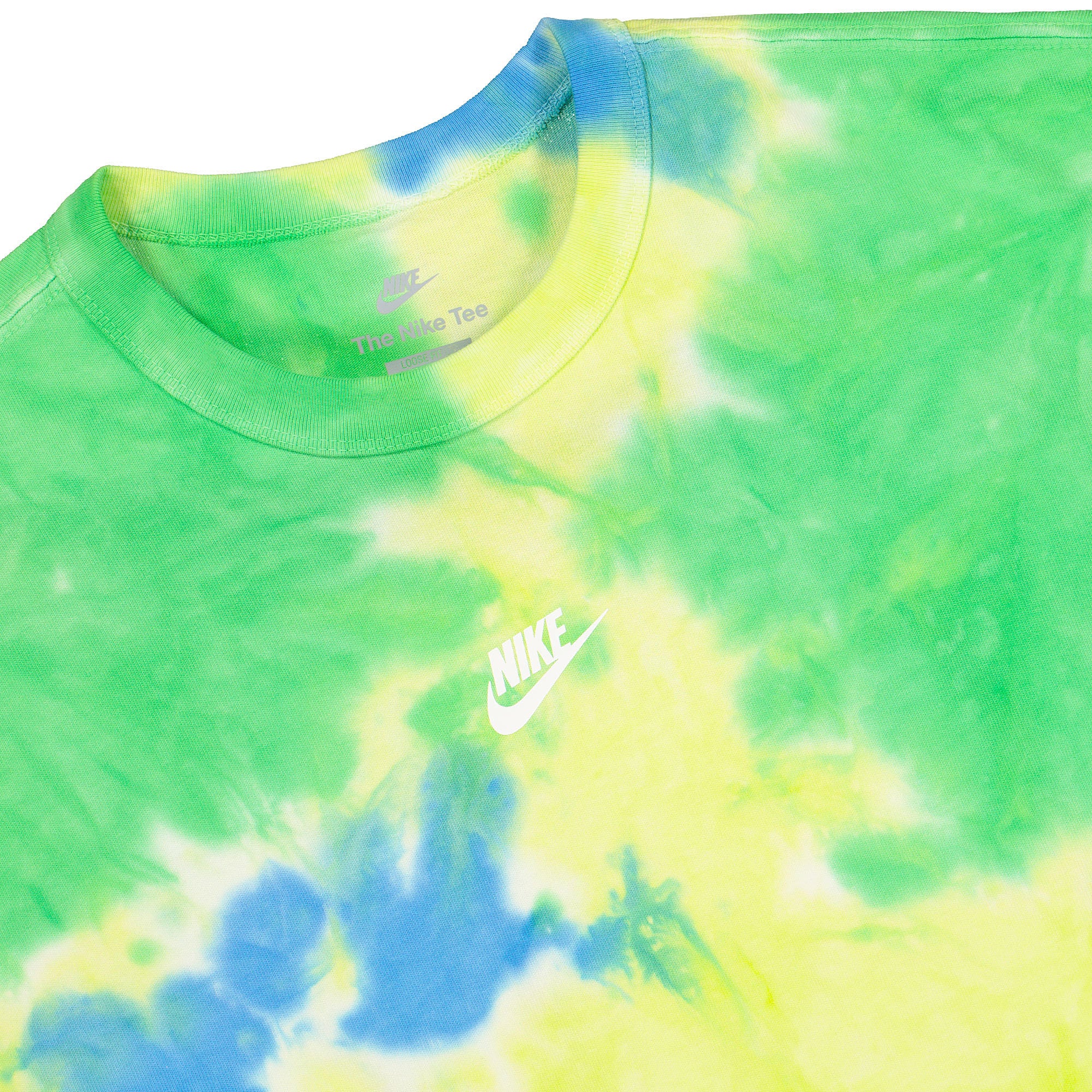 Nike NSW Tee Pre Essential SSNL White / Lt Lemon Twist / White T-Shirts Close-up | Overkill