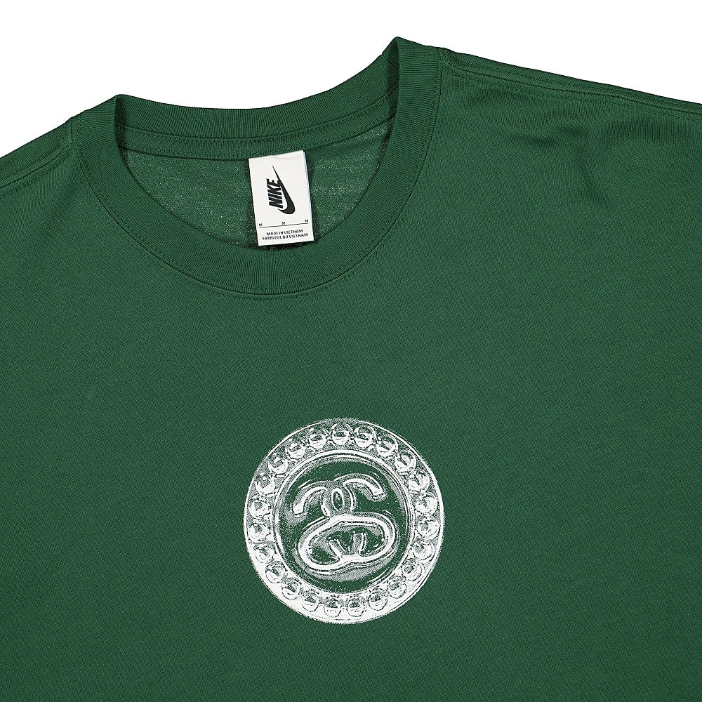 Nike Stussy x Nike NRG Longsleeve Tee ZR Gorge Green Longsleeves Close-up | Overkill