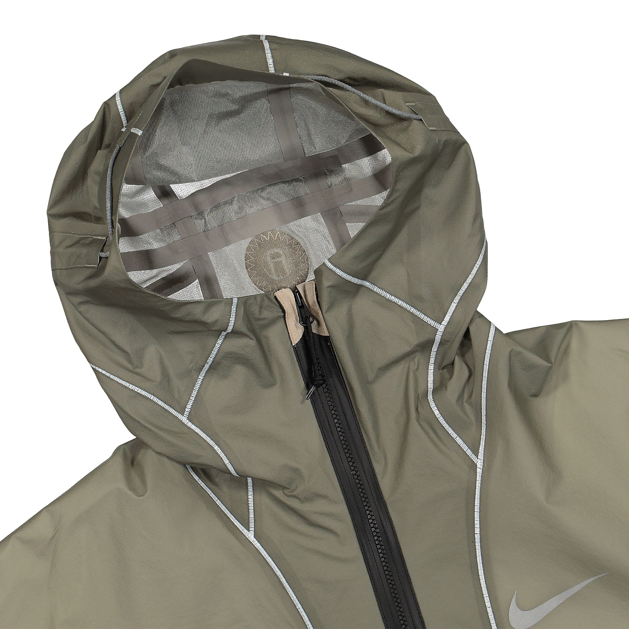 Nike NRG ISPA Packable Jacket Light Army / Black Jackets Close-up | Overkill
