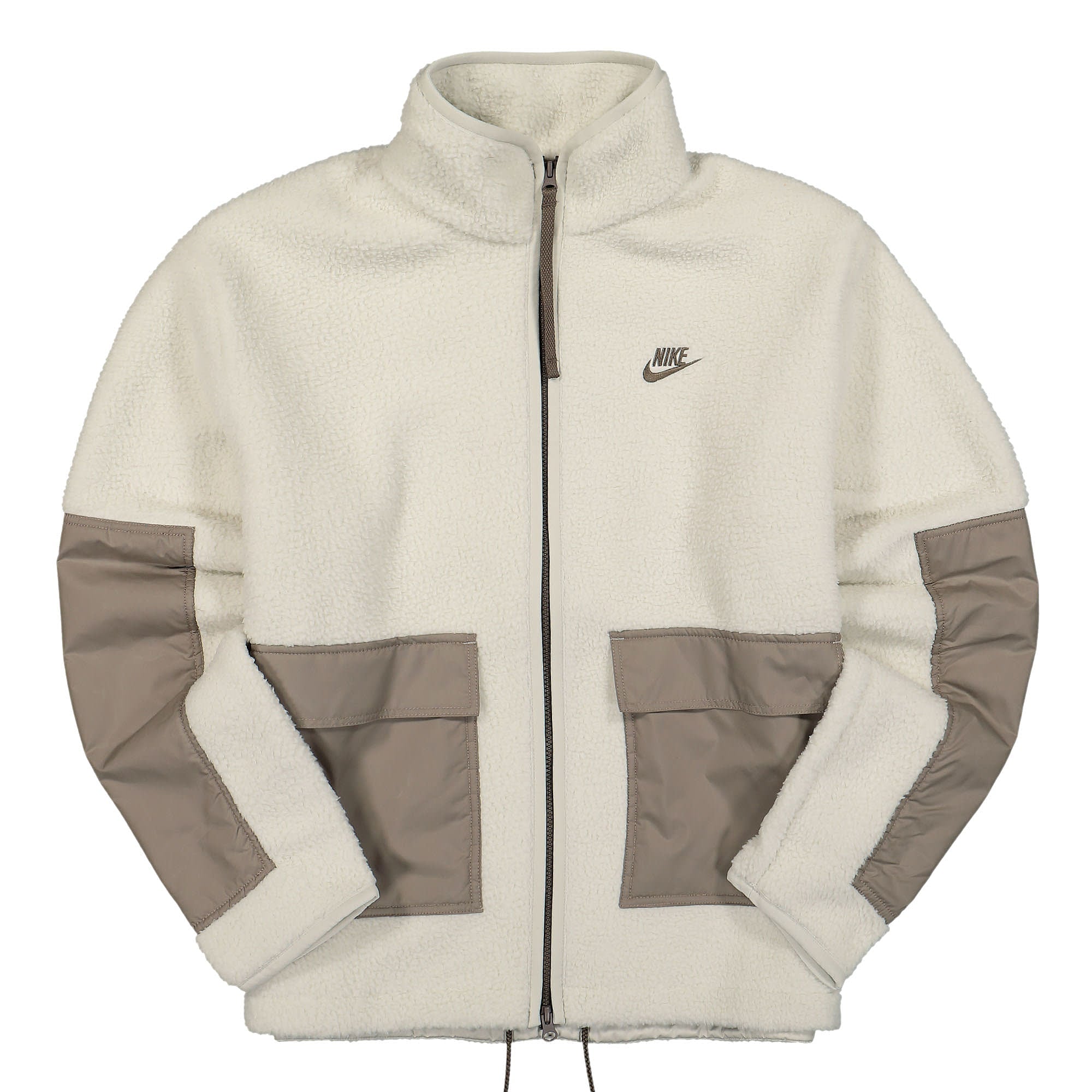 Nike NSW Sport Essentials Plus Sherpa Full Zip Jacket Light Bone / Ironstone / Ironstone Jackets DD5021 072 | Overkill