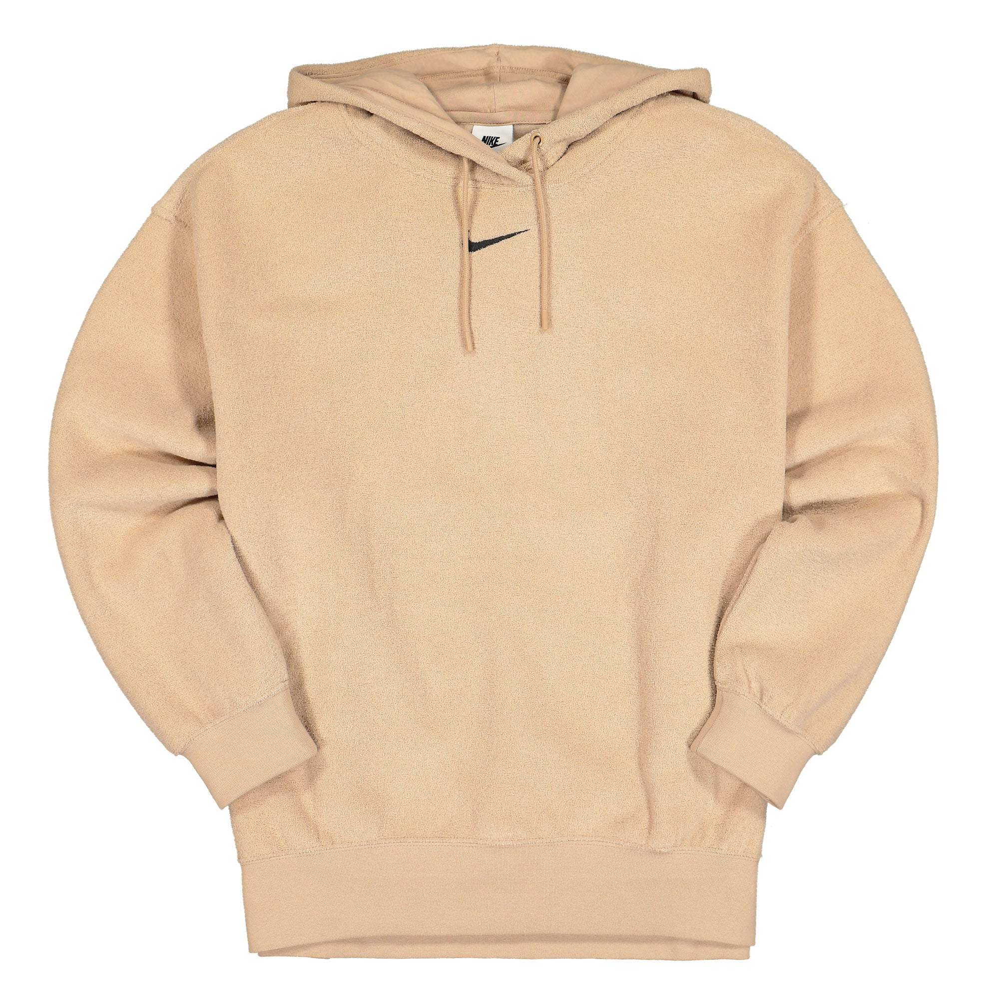 Nike Wmns NSW Essentials Plush Hoodie Hemp / Black Hoodies DD5118 200 | Overkill