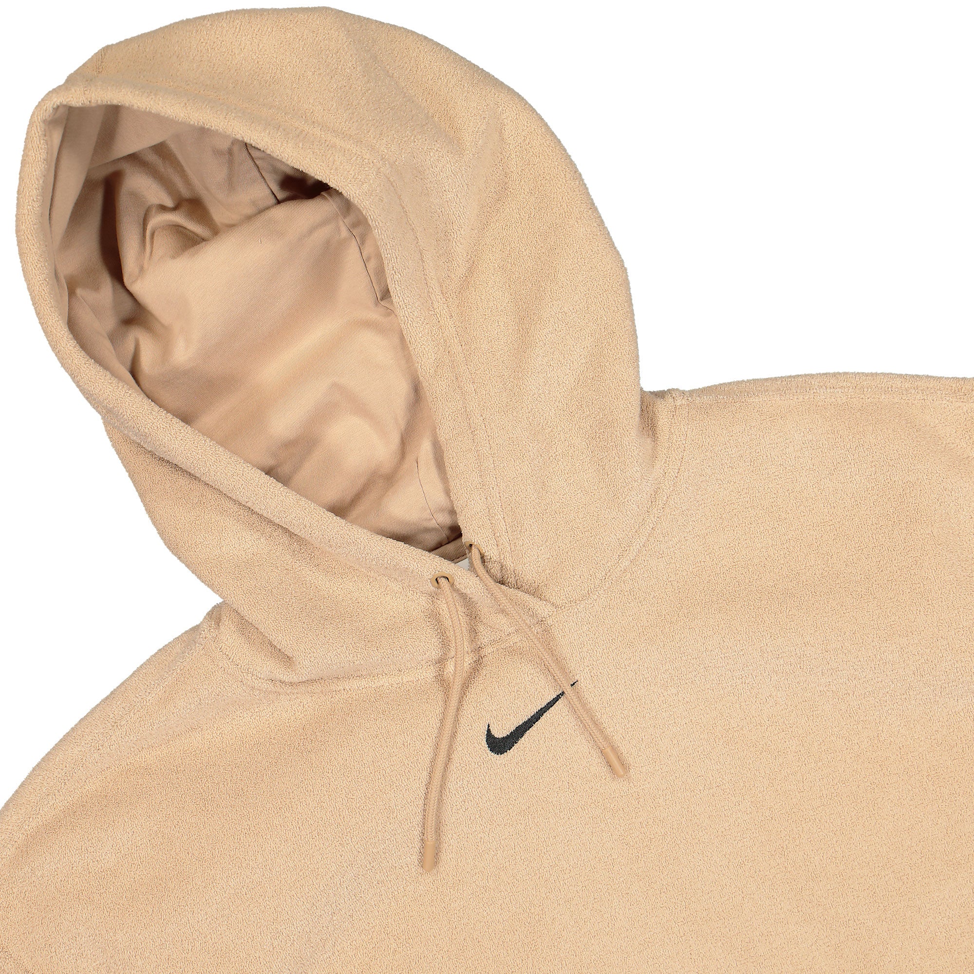 Nike Wmns NSW Essentials Plush Hoodie Hemp / Black Hoodies Close-up | Overkill