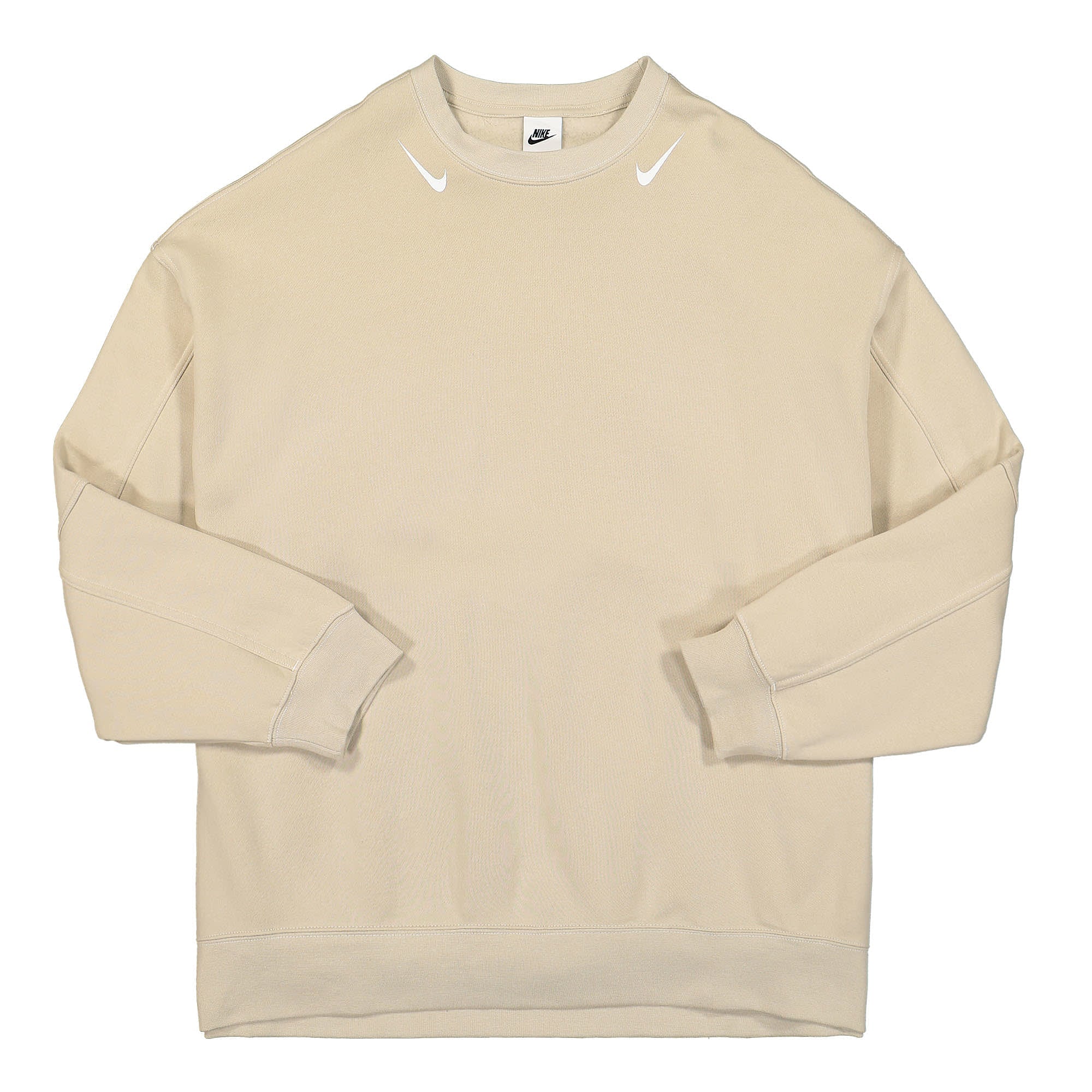 Nike Wmns NSW Swoosh Crew Oversized Fleece Sweatshirt Rattan / Sail Sweatshirts DD5610 206 | Overkill