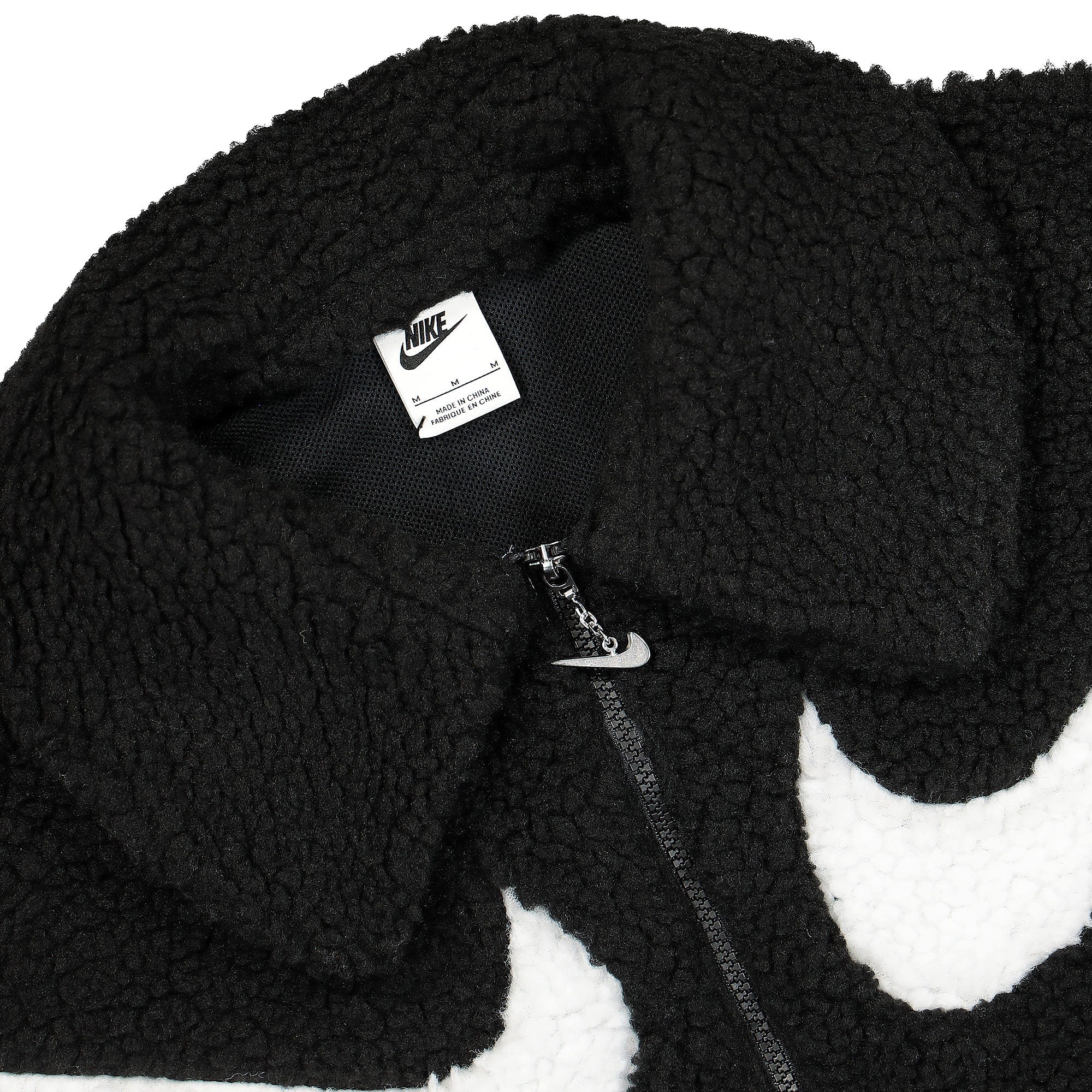 Nike Wmns NSW Swoosh Sherpa Full Zip Jacket Black / White Jackets Detail view 1 | Overkill