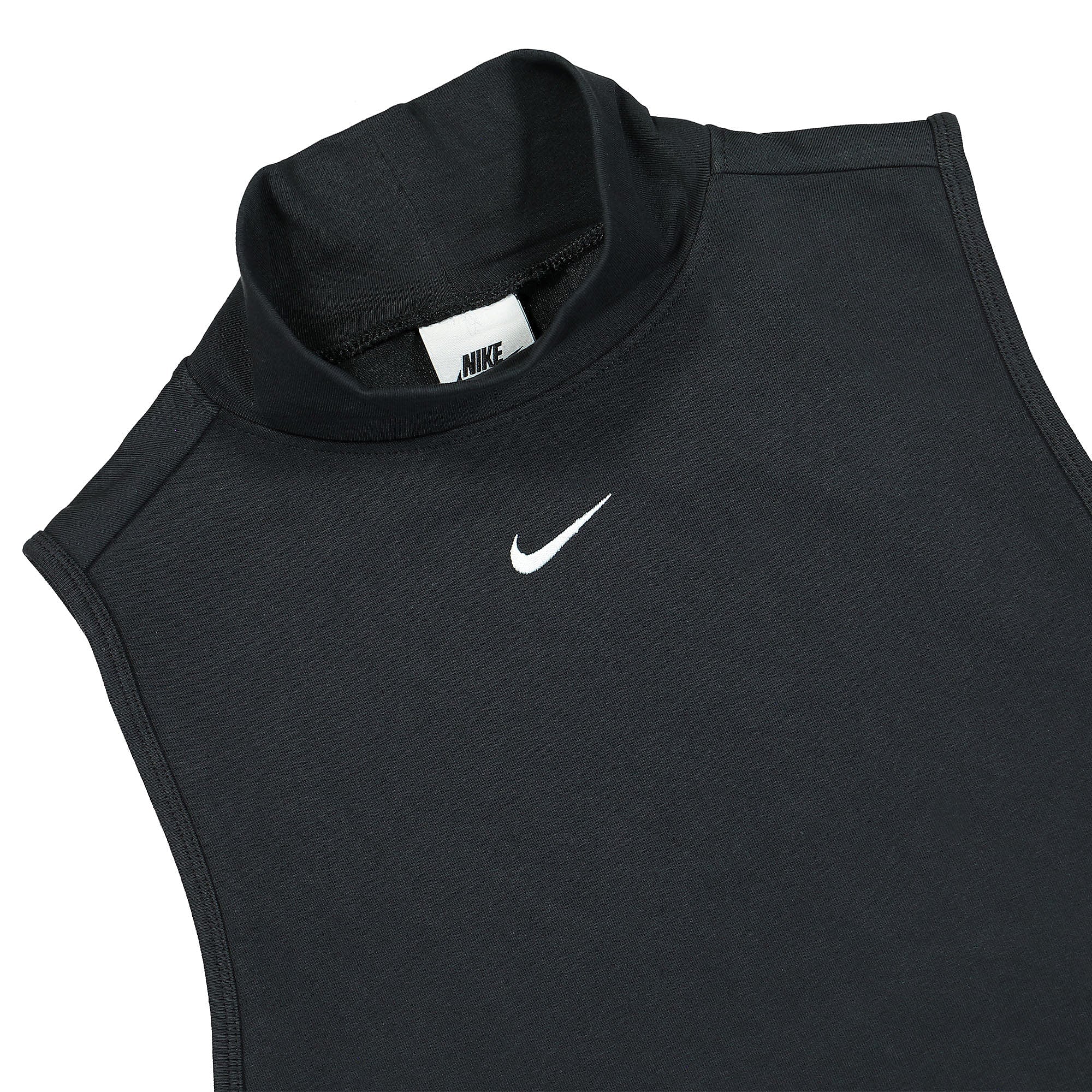 Nike Wmns NSW Essentials Sleeveless Mock Top Black / White Tops Close-up | Overkill