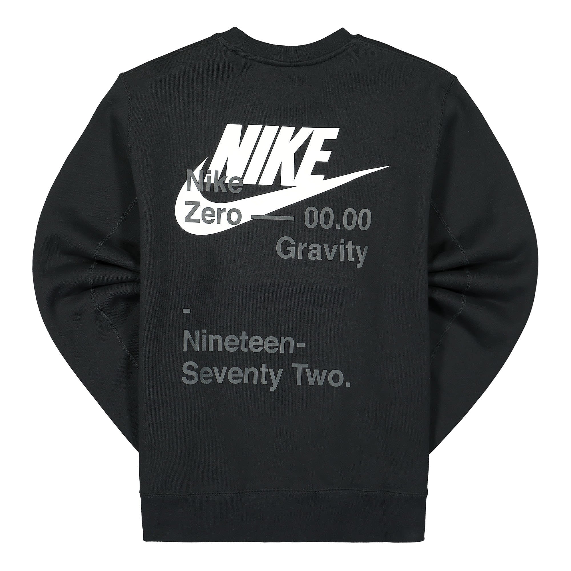 Nike NSW Zero Gravity French Terry Crew Sweatshirt Black / White Sweatshirts Material | Overkill