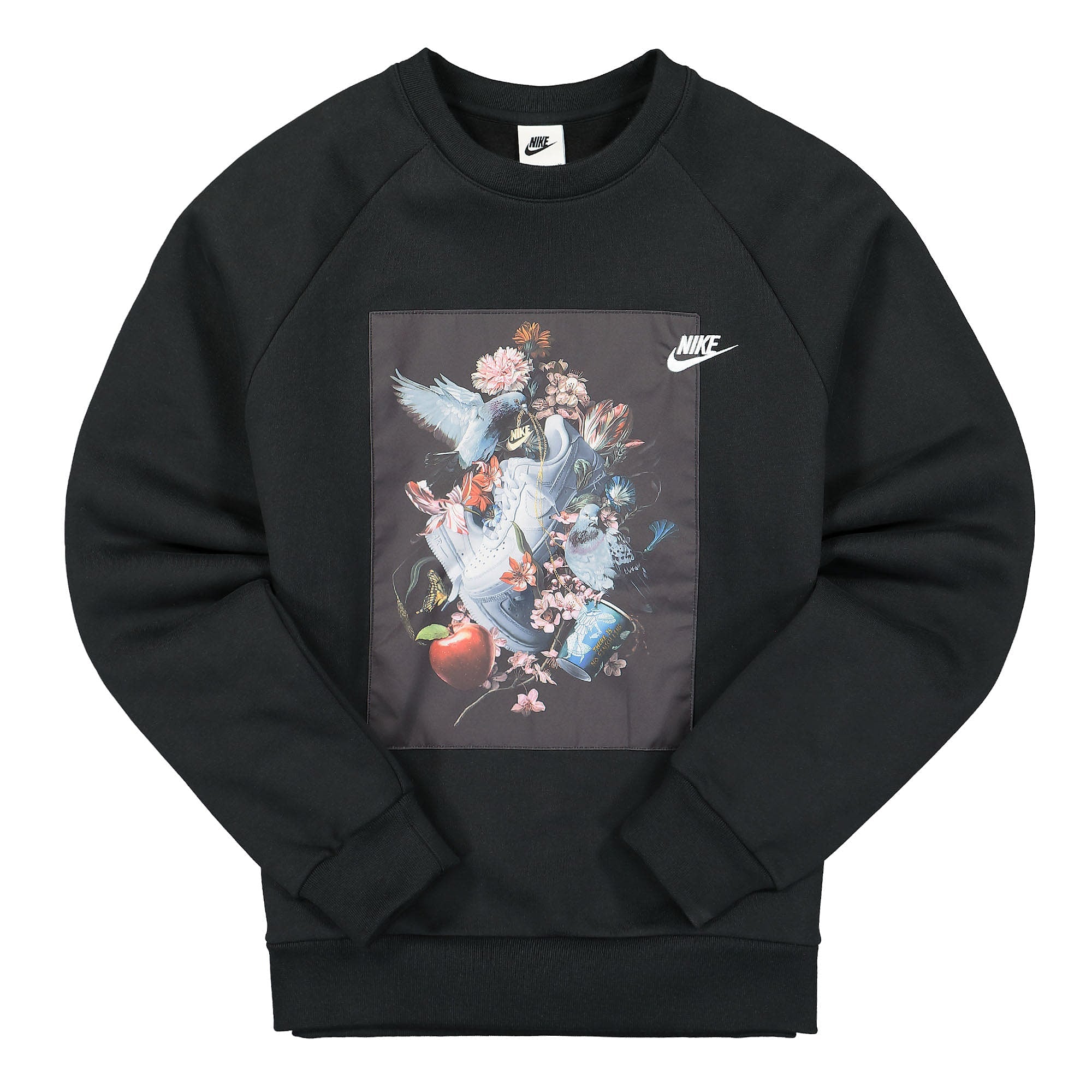 Nike NSW Masterpiece Fleece Crew Sweatshirt Black / White Sweatshirts DD6515 010 | Overkill