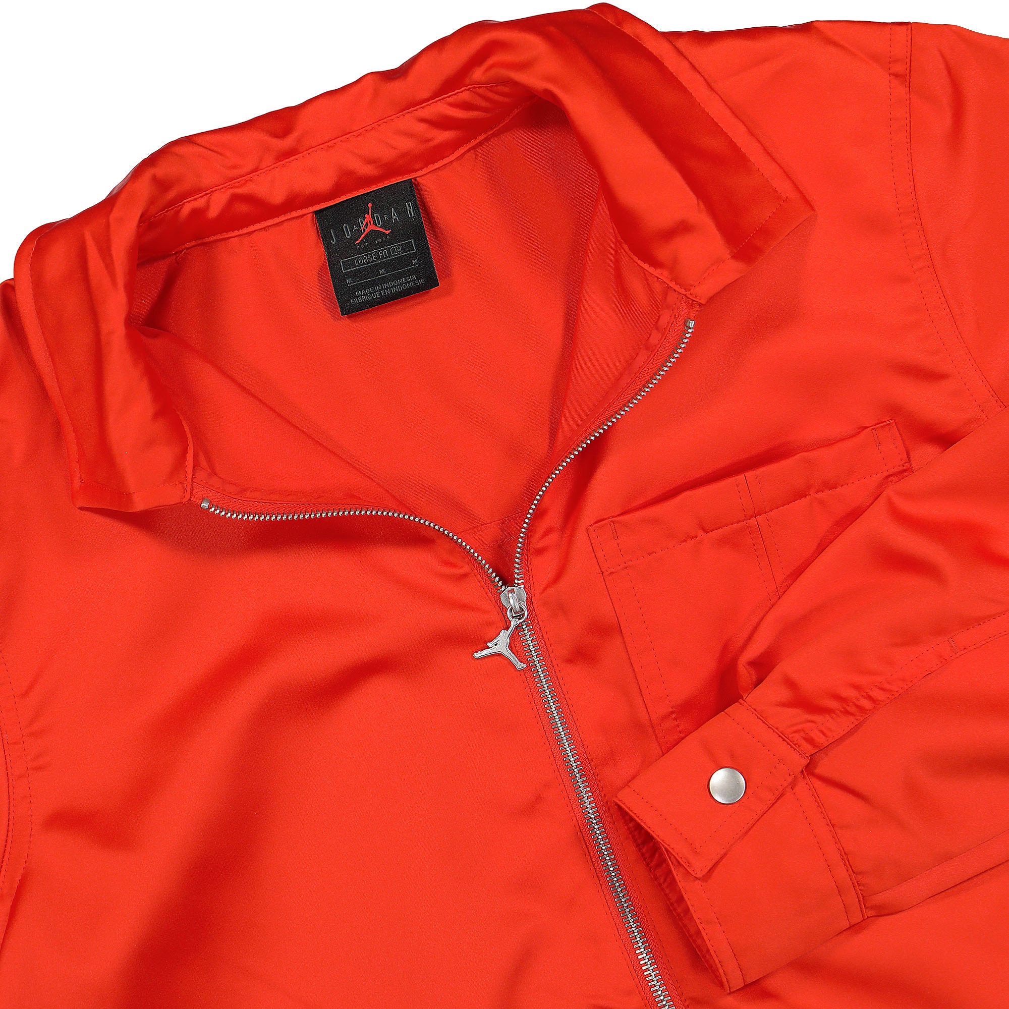 Jordan Wmns Air Jordan New Classic Capsule Top Habanero Red / Brushed Silver Jackets Close-up | Overkill