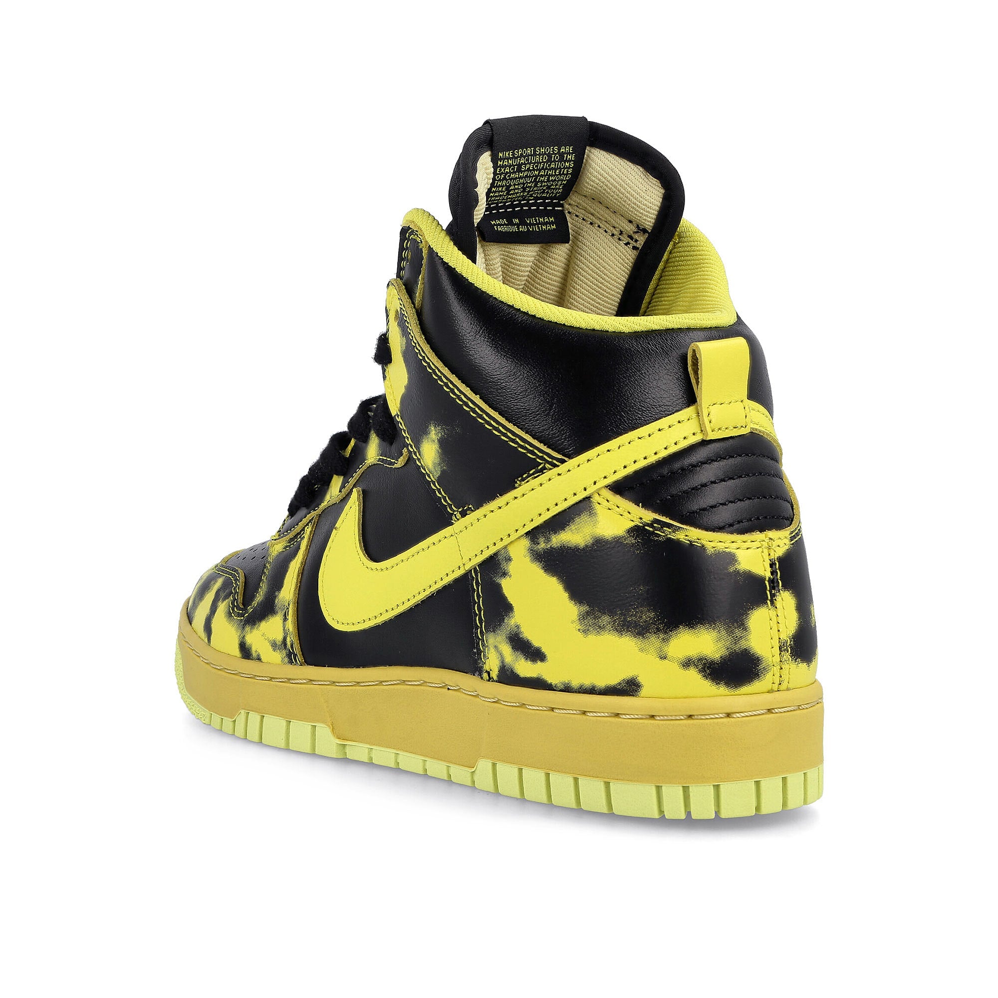Nike dunk high 1985 sp Black-Yellow Strike - Saturn Gold High Top Sneakers  Material | Overkill