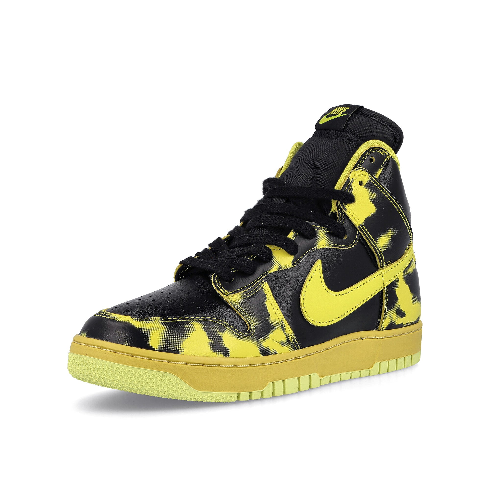 Nike dunk high 1985 sp Black-Yellow Strike - Saturn Gold High Top Sneakers  Close Up | Overkill