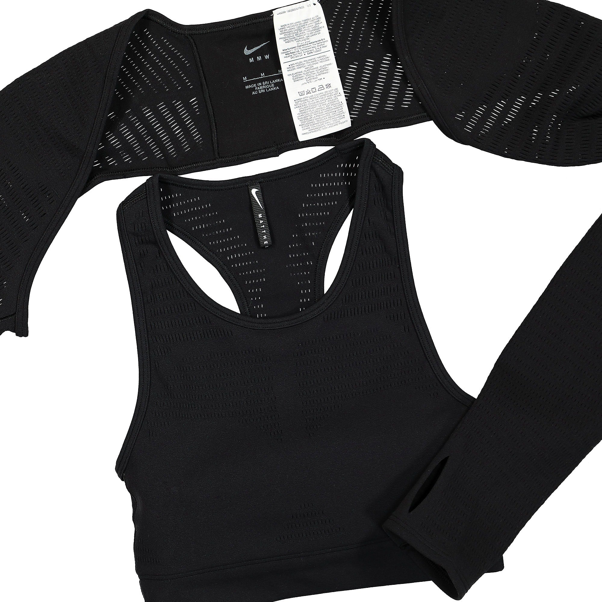 Nike Matthew M. Williams x Nike Wmns NRG Bra Black Longsleeves Close-up | Overkill