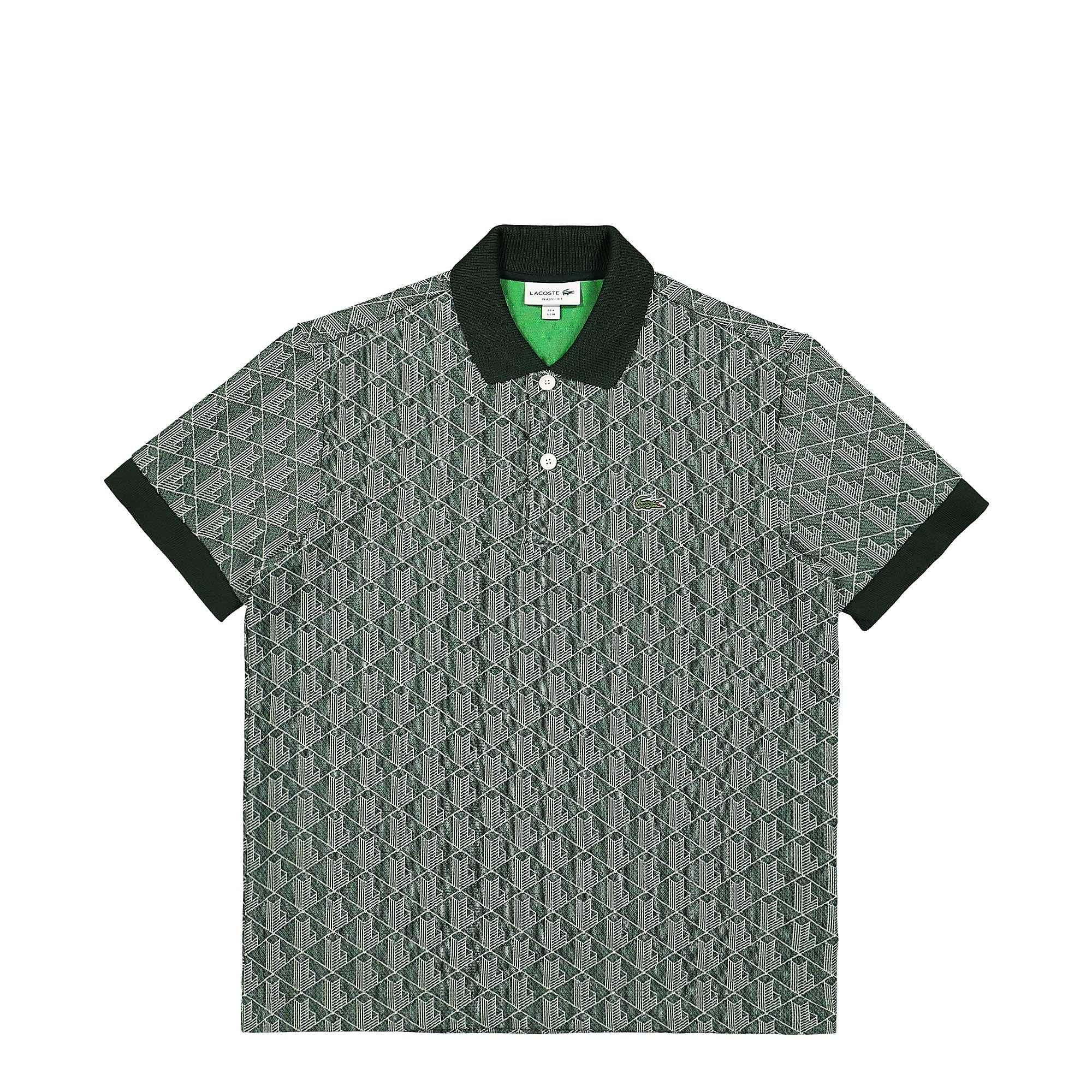 Lacoste Tartan Print Polo Green / Beige Polo Shirts DH0073-00 7M4 | Overkill