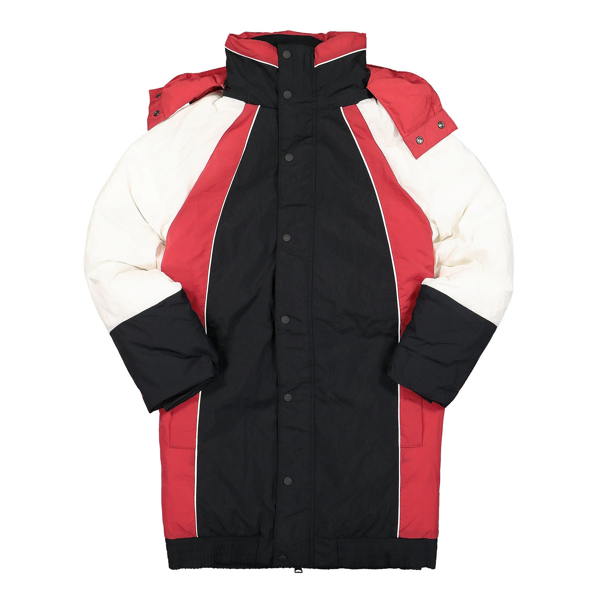 Jordan Wmns Air Jordan Essentials Down Parka Black / Varsity Red / Sail / Varsity Red Parkas DH0781 011 | Overkill
